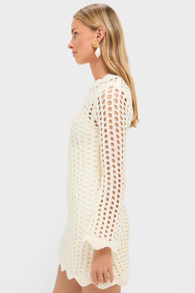 Ivory Knit Tamara Mini Dress - Image 3