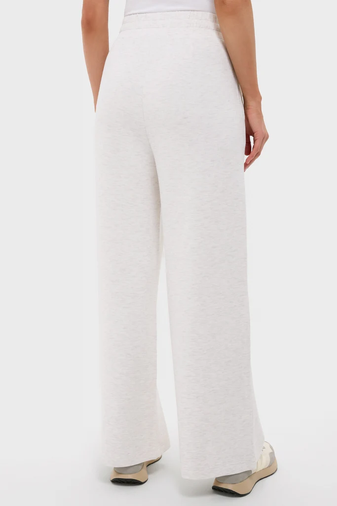 Ivory Marl Extra Wide Leg Sweatpant 29.5 - Image 4