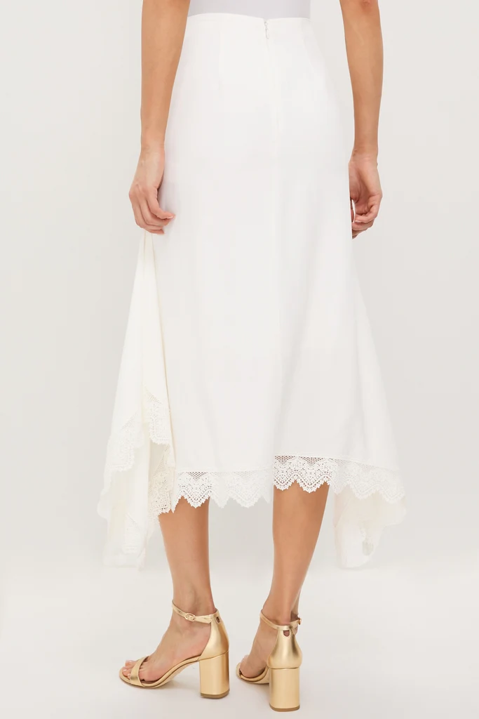 Ivory Pencil Midi Skirt - Image 5