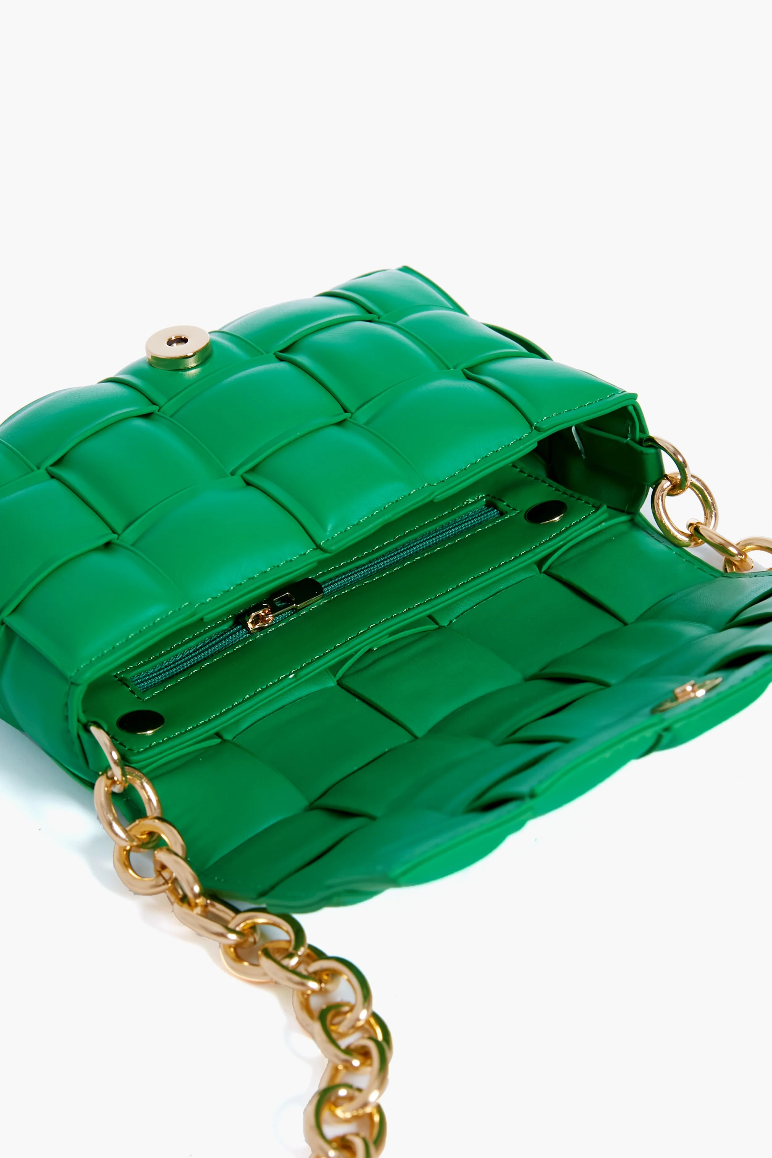 Kelly Green Holden Woven Bag - Image 4
