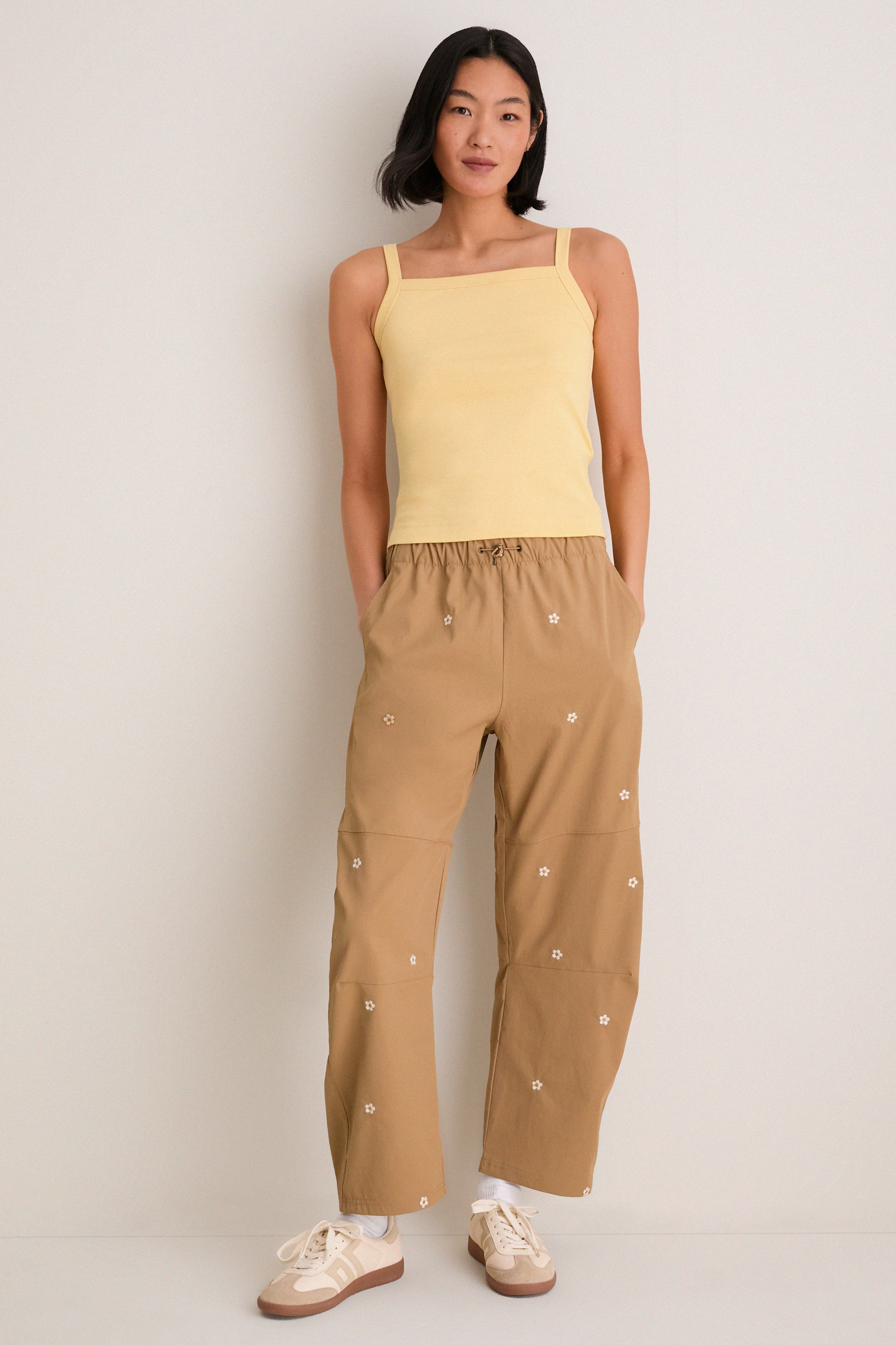 Khaki with Daisy Embroidery Outpost Pant - Image 6