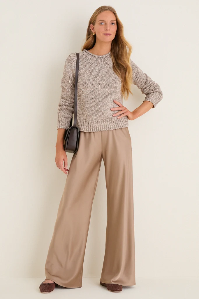Latte Double Face Satin Colby Pant - Image 2