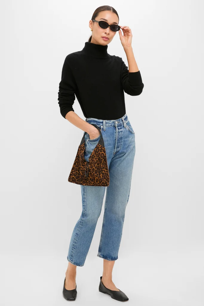 Leopard Medium Origami Shoulder Bag - Image 2