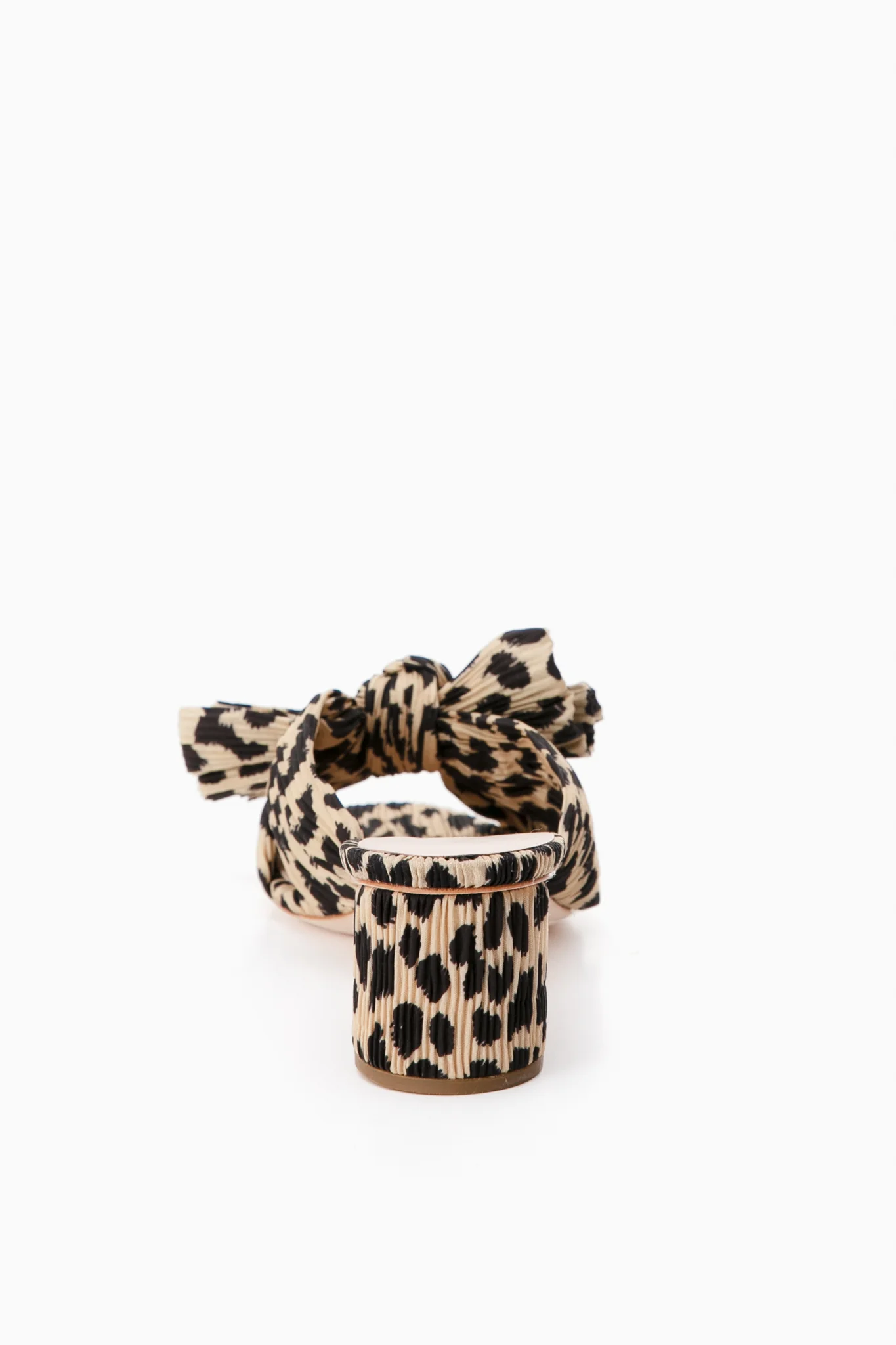 Leopard Emilia Pleated Knot Mules - Image 6