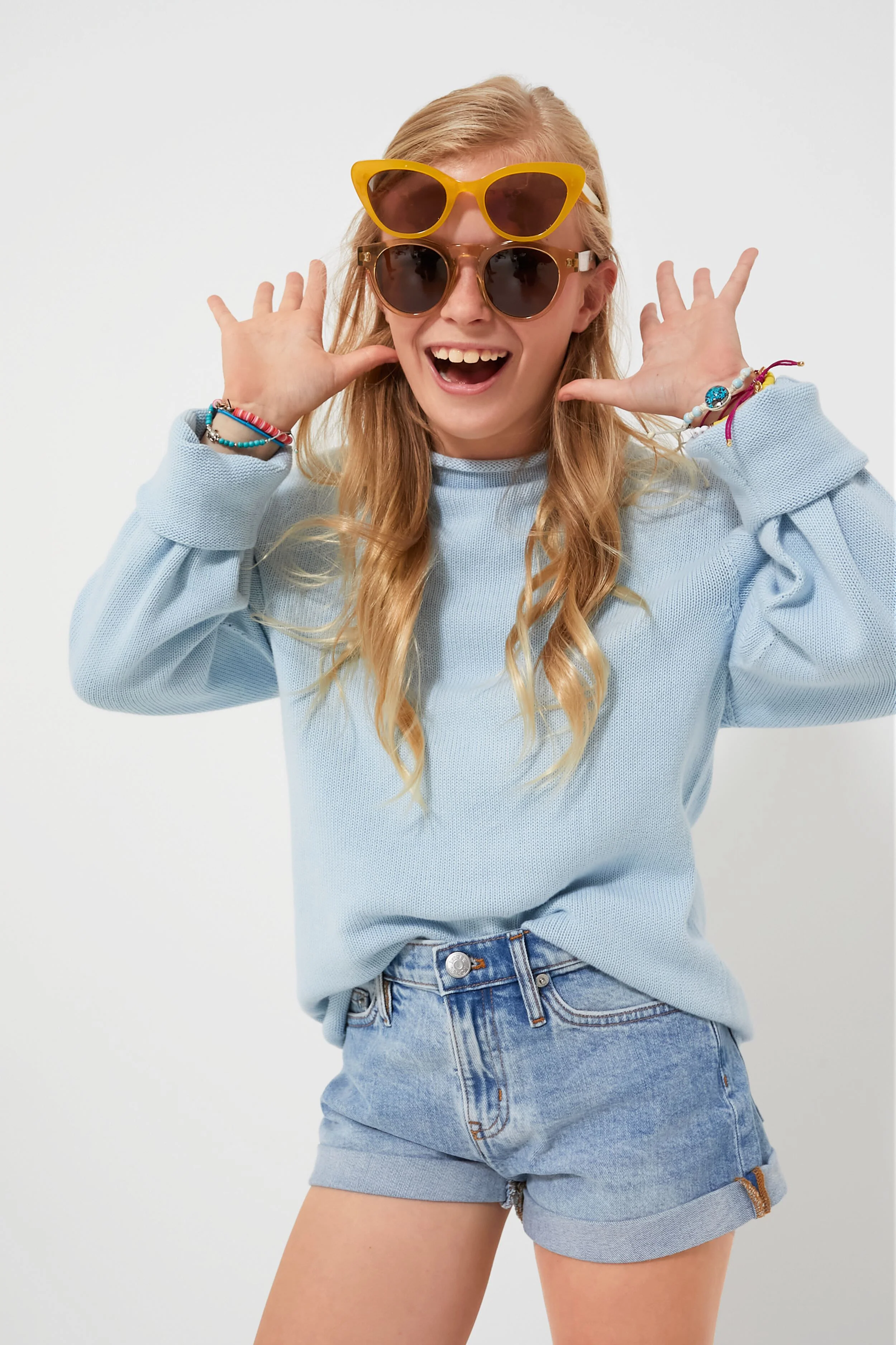 Light Blue Roll Neck Sweater - Image 6
