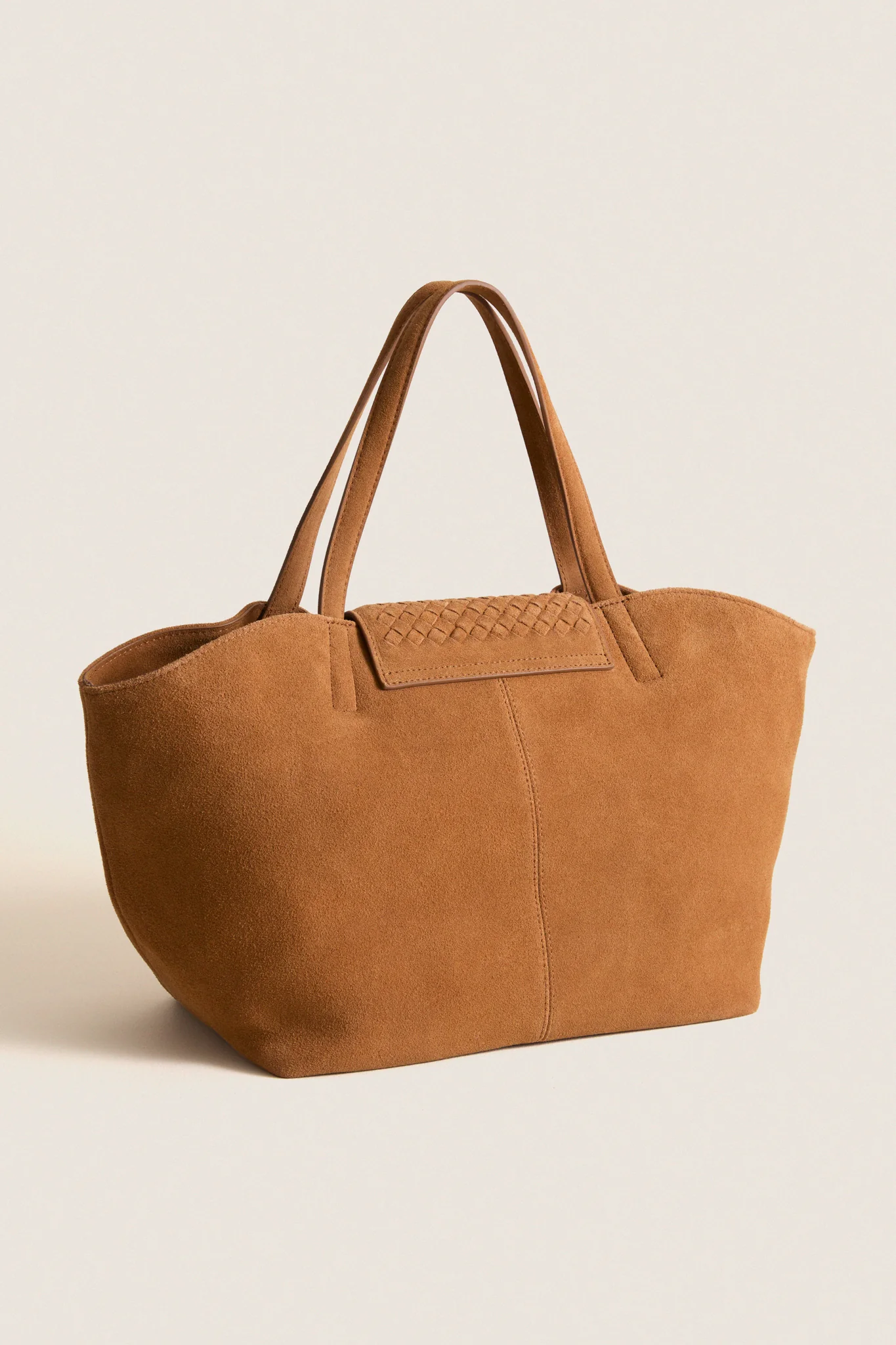 Camel Suede Blaine Tote - Image 6