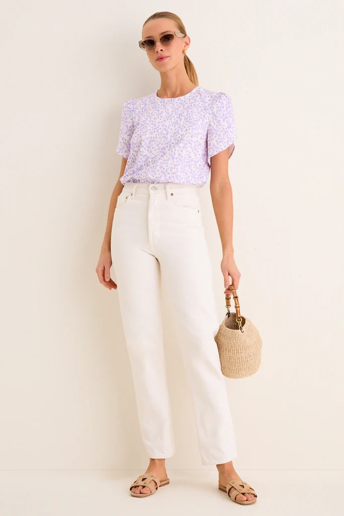Lilac Floral Rosenberg Blouse - Image 3