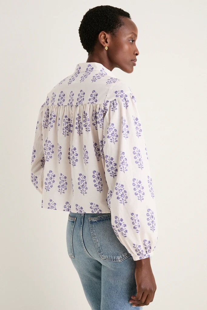 Lilac Print Logan Shirt - Image 5