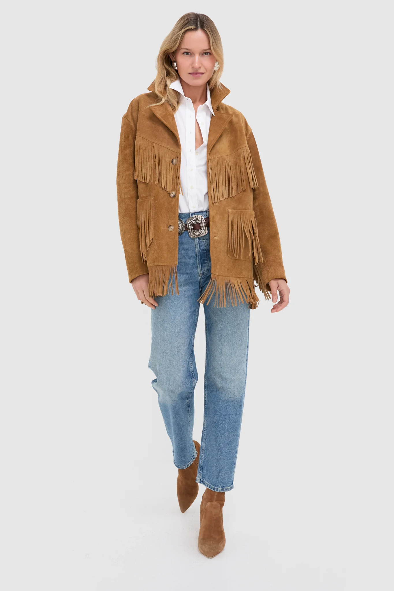 Maple Nappa Cow Roughout Leather Skin Coat - Image 7