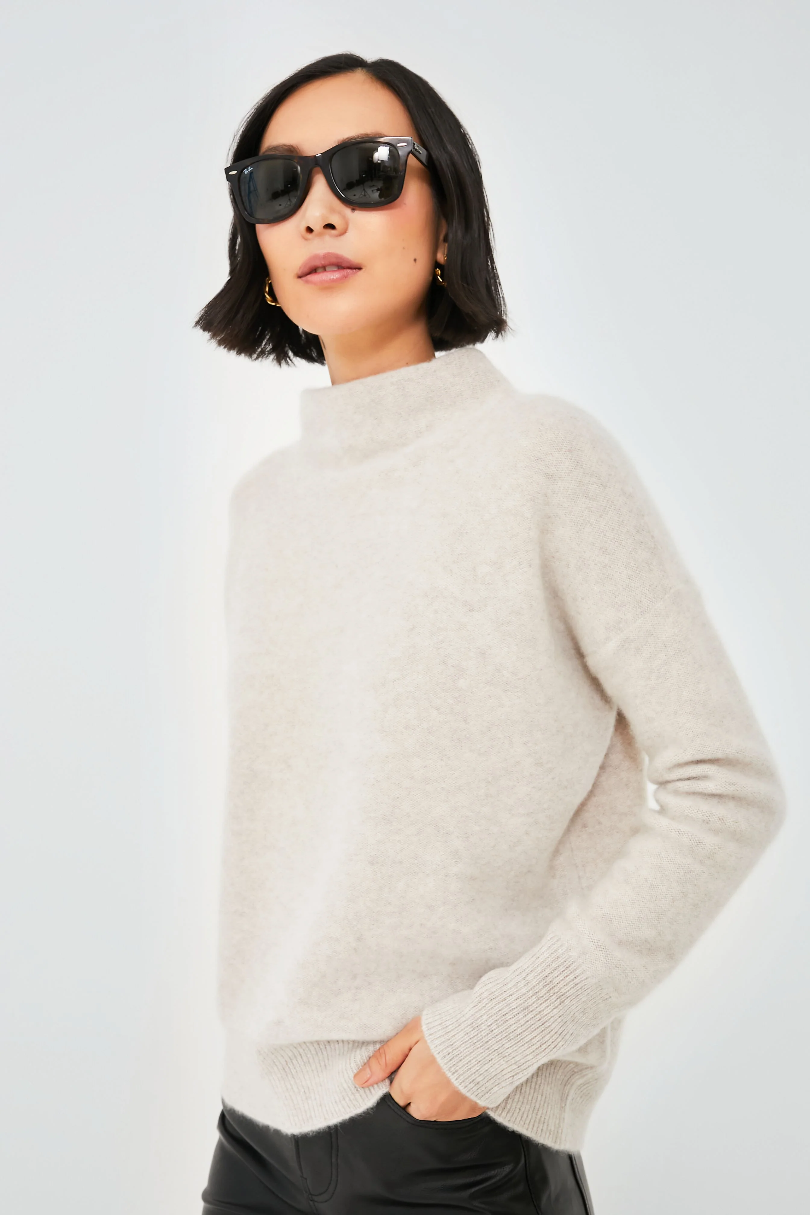 Marble Funnel Neck Sweater - Image 3