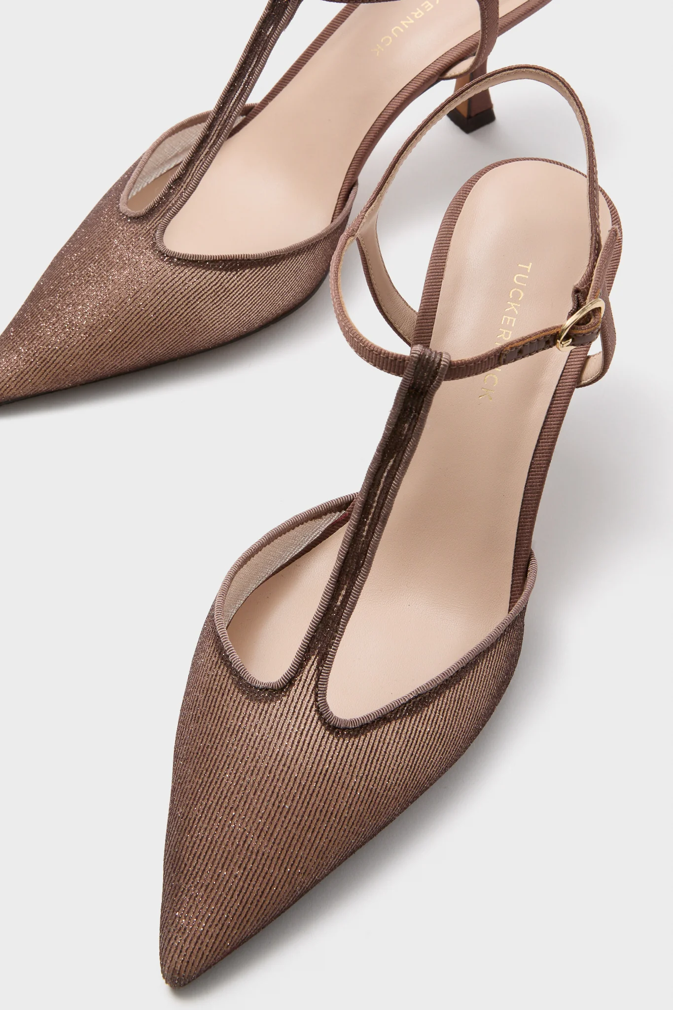Mauve Metallic Mesh Margot Heels - Image 5