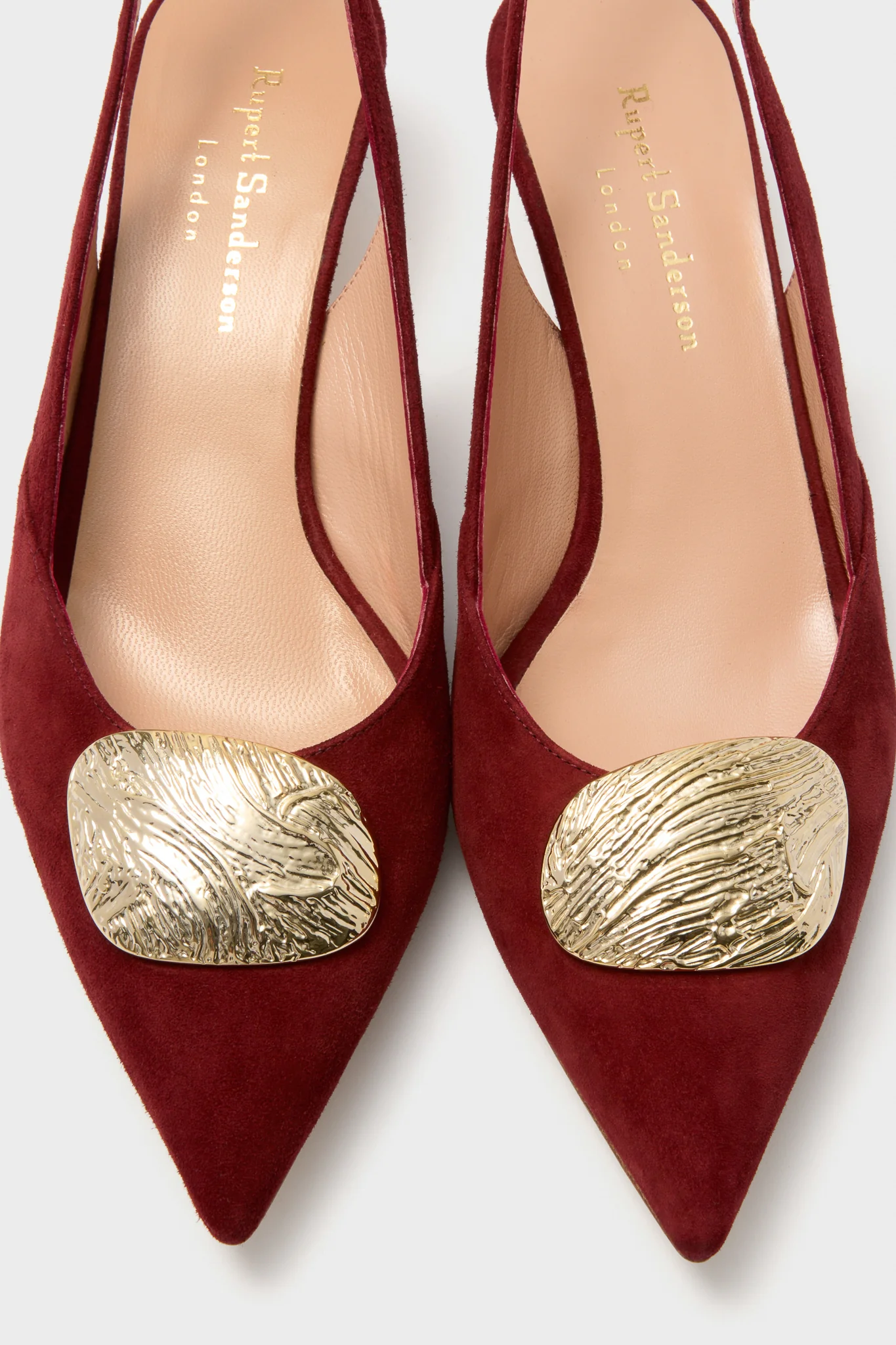 Merlot with Gold Mistly Slingback Heels - Image 5