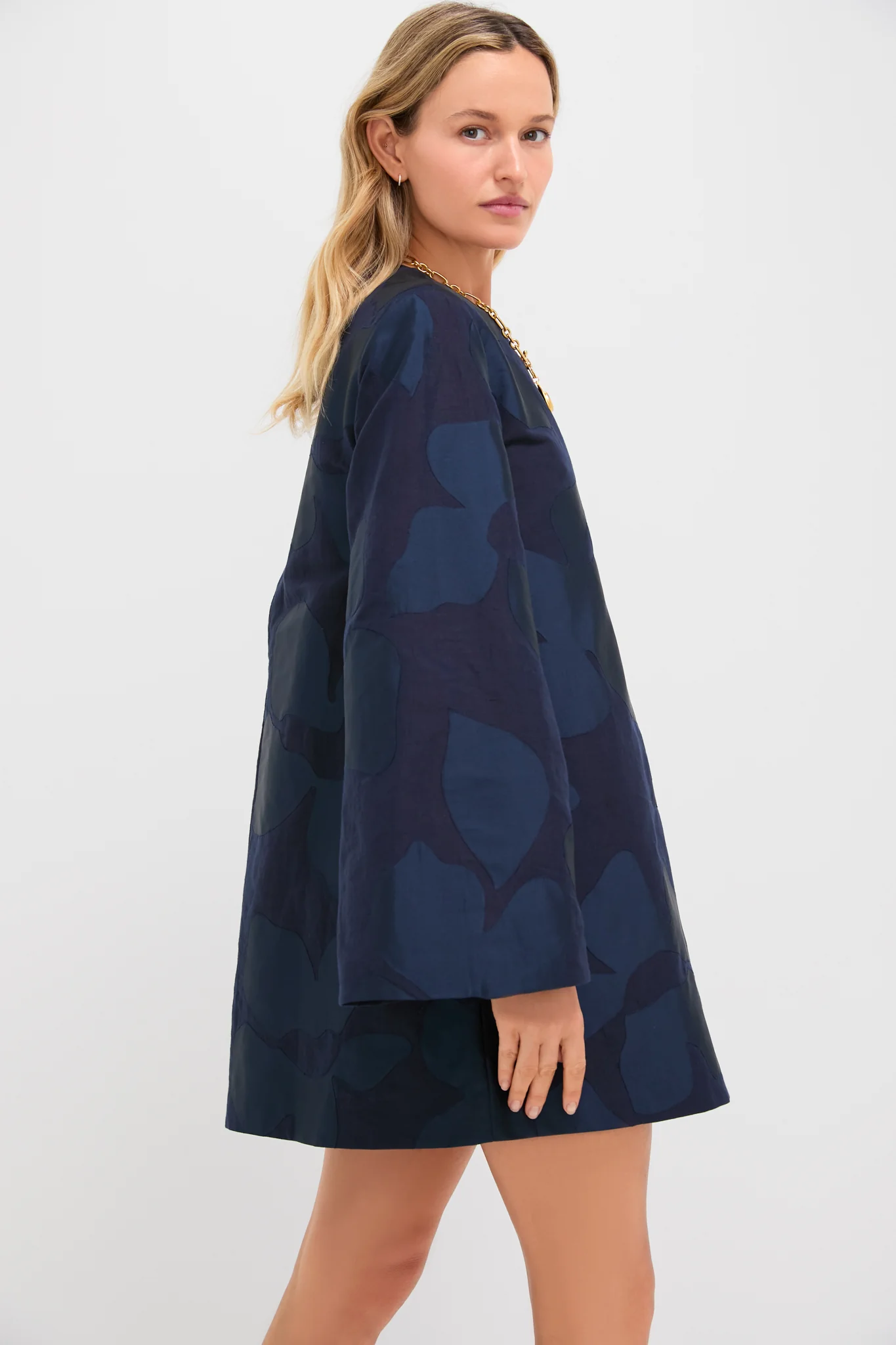 Midnight Blue Flare Flora Dress - Image 3
