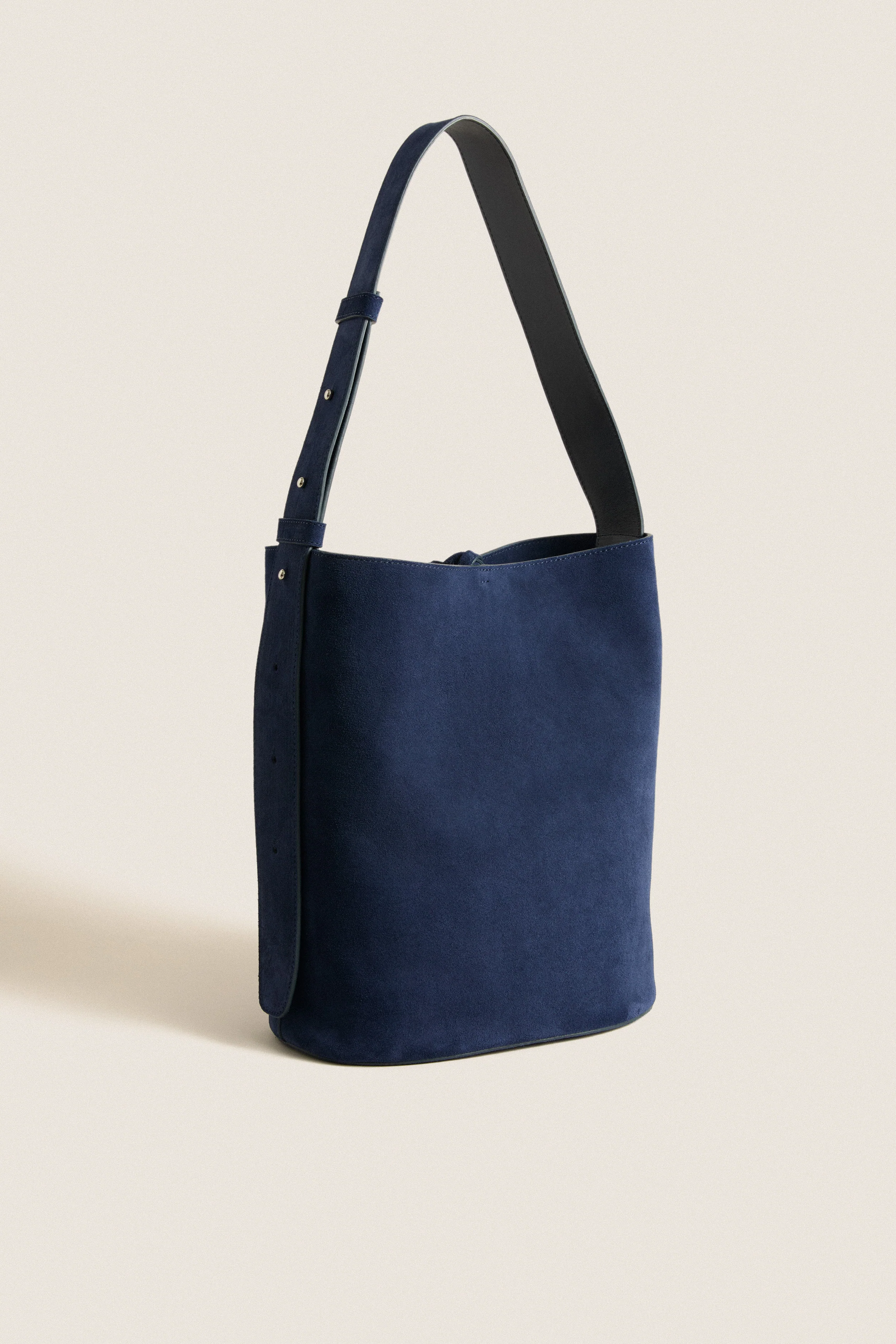 Midnight Blue Suede Norma Tote - Image 4