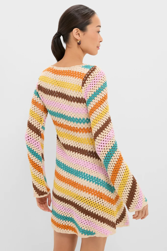 Multi Siera Knit Mini Dress - Image 5