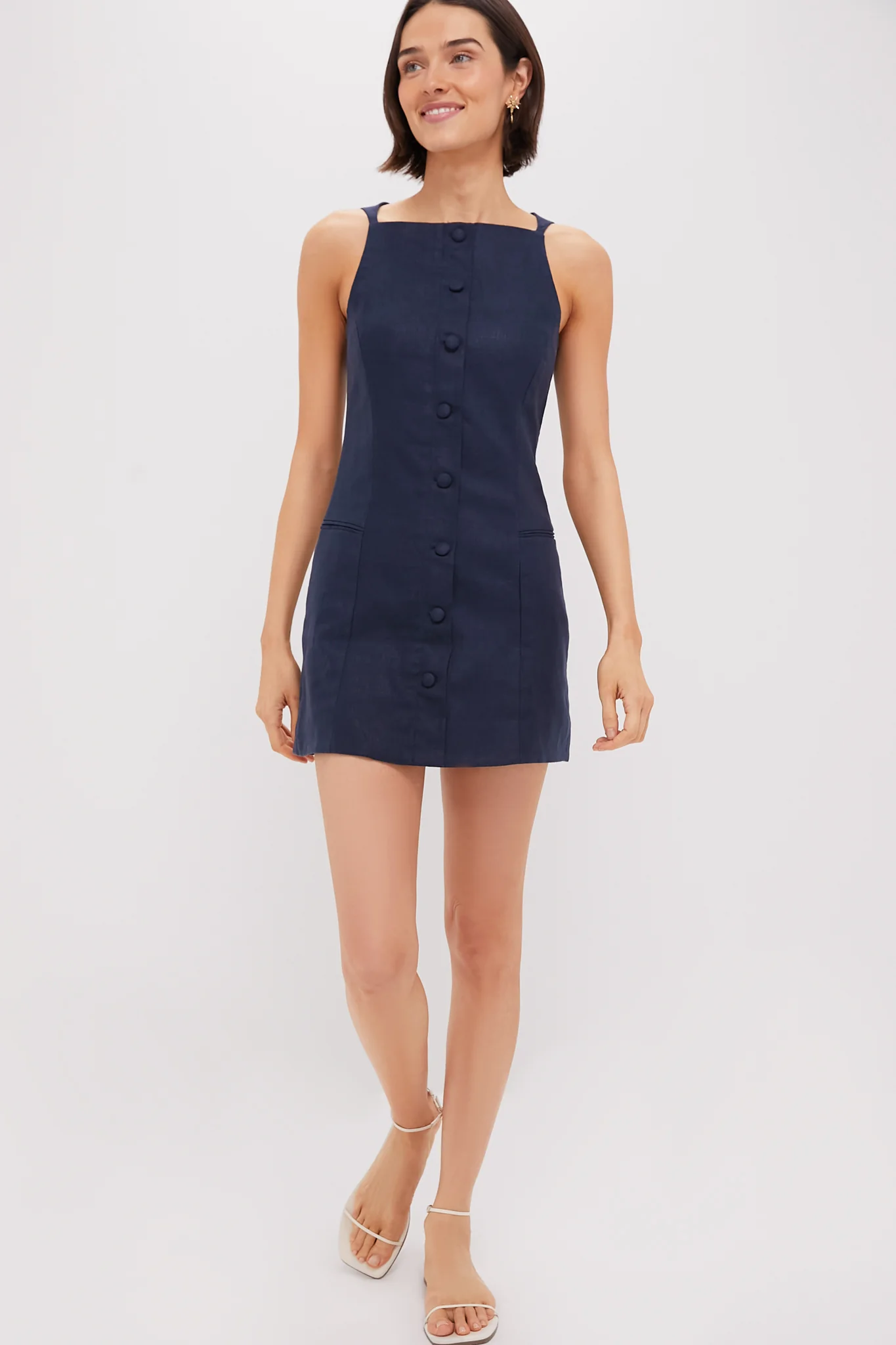 Navy Ambra Mini Dress - Image 6