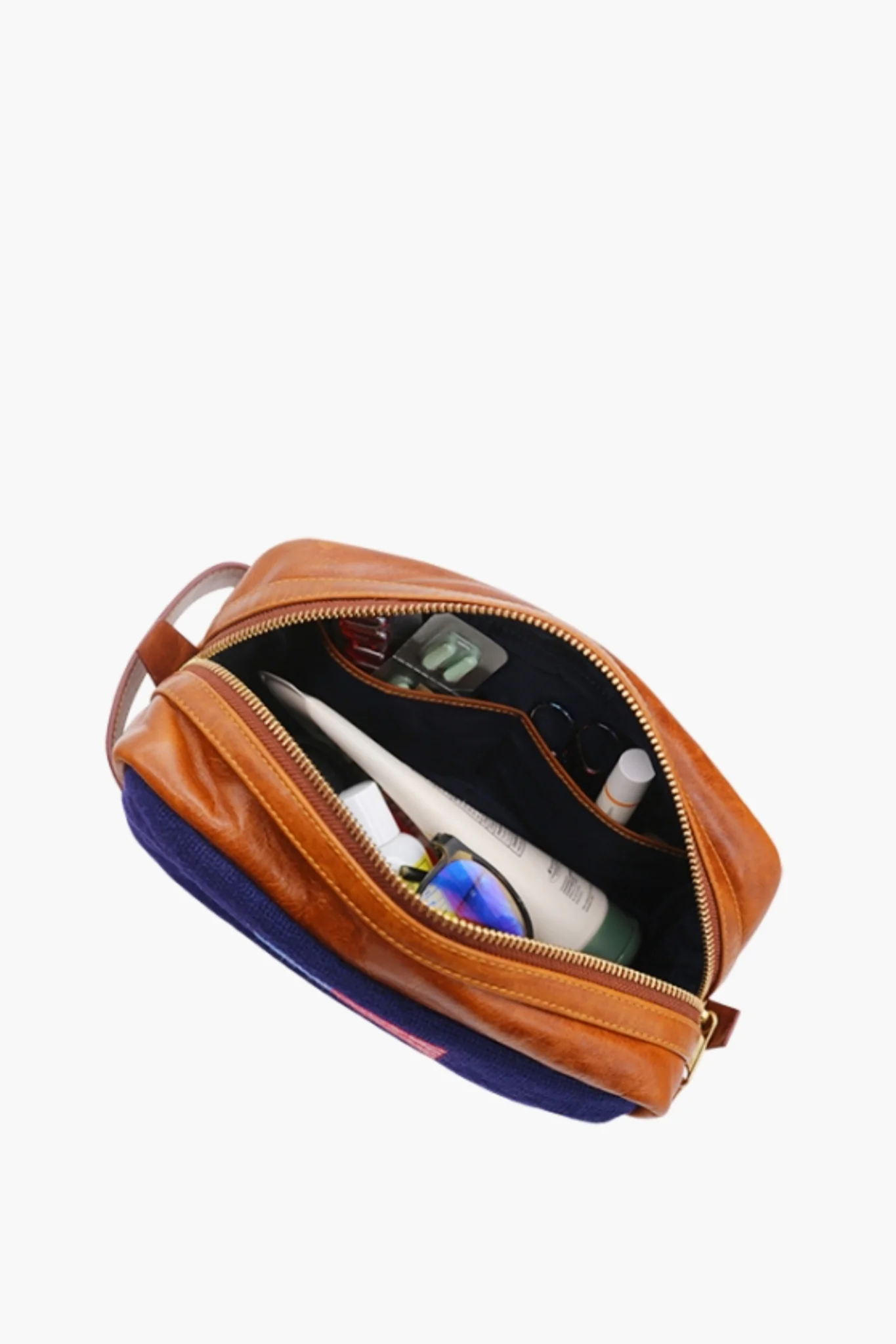 Navy Anchor Needlepoint Toiletry Bag - Image 3