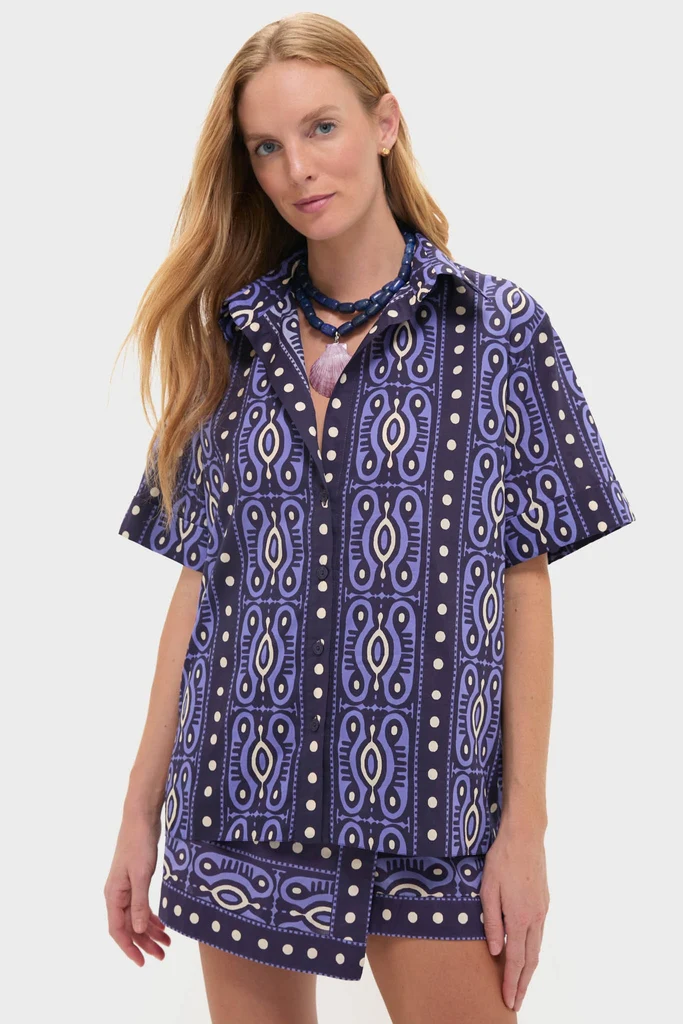 Navy and Ecru Salty Promises Shirt - Image 7