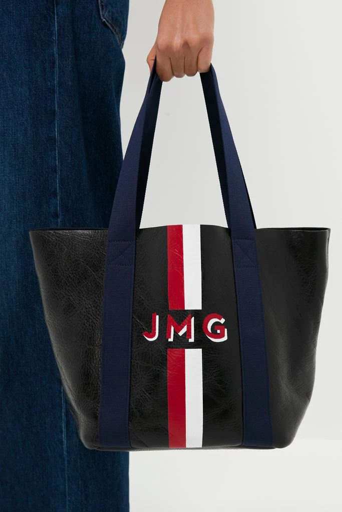 Navy Baby Daddy Tote with Red Monogram - Image 2
