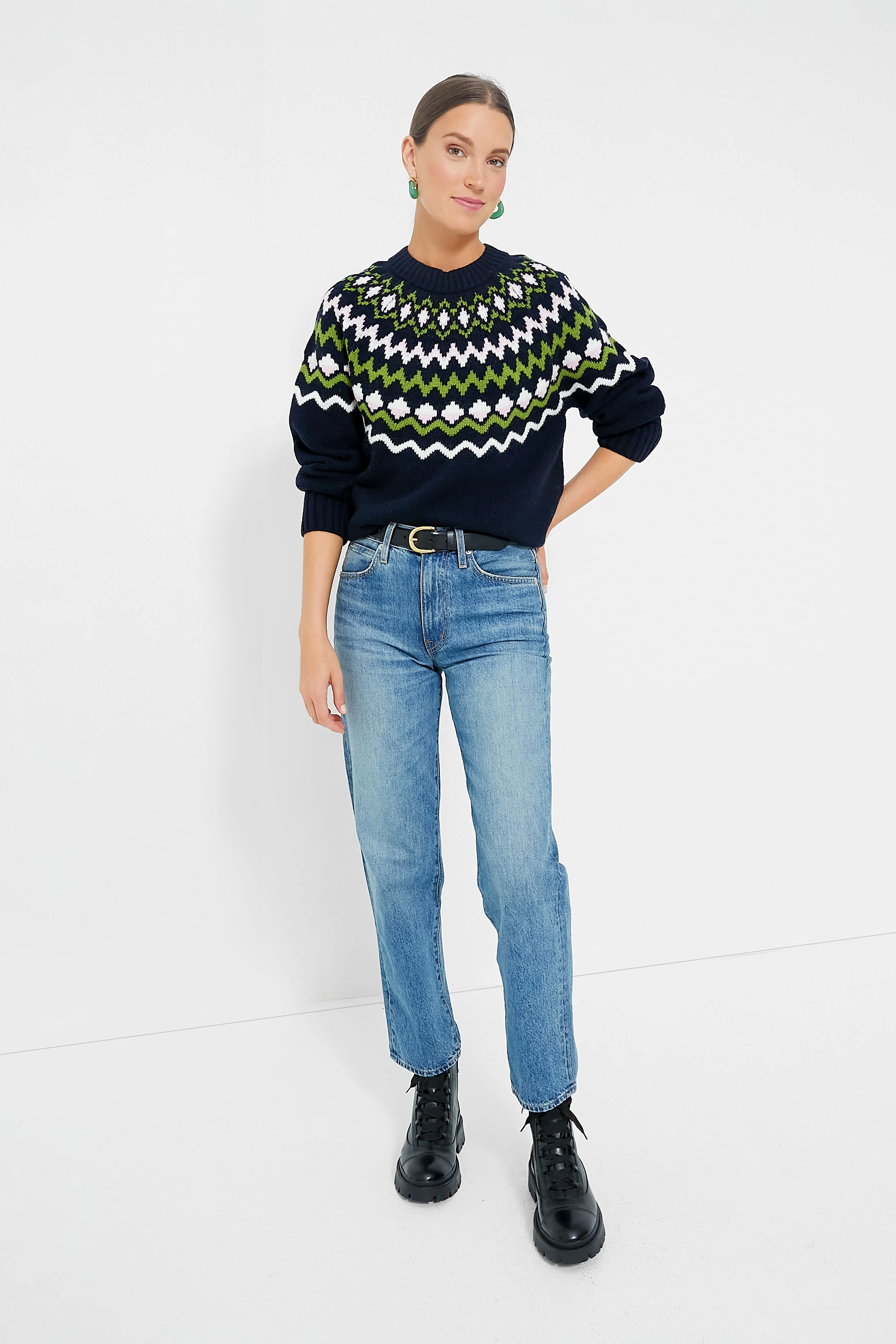 Navy Chesil Knit Sweater - Image 6