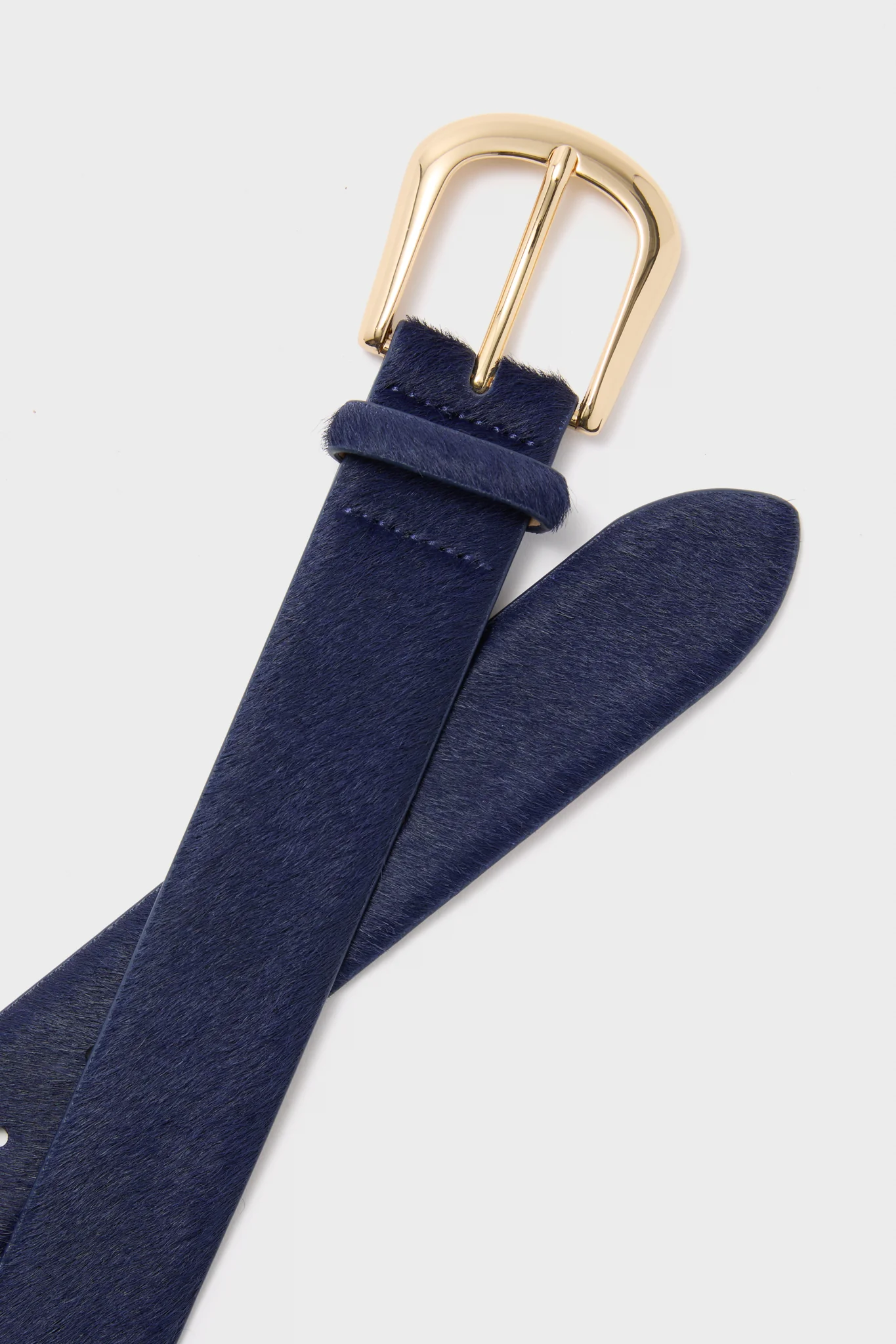 Navy Kennedy Calf-Hair Belt - Image 4