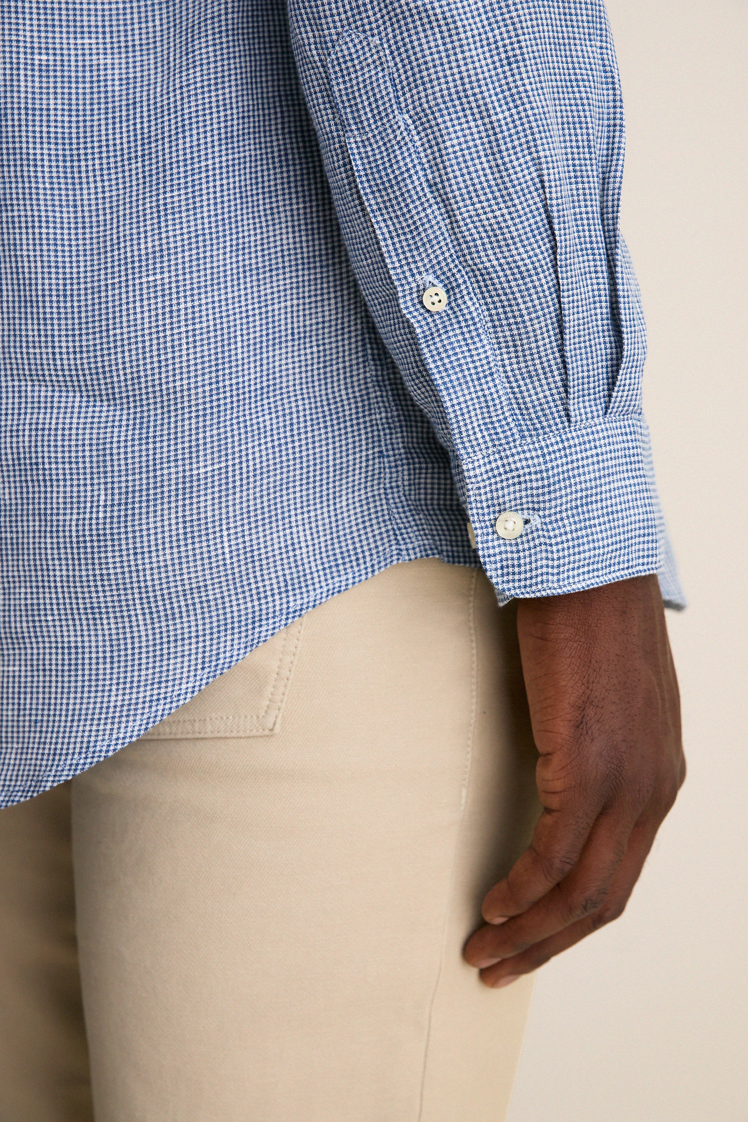 Navy Linton Tailored Shirt - Image 6