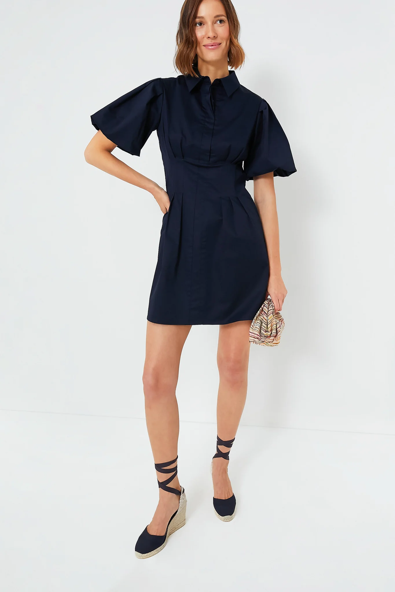 Navy Mini Delaney Dress - Image 3