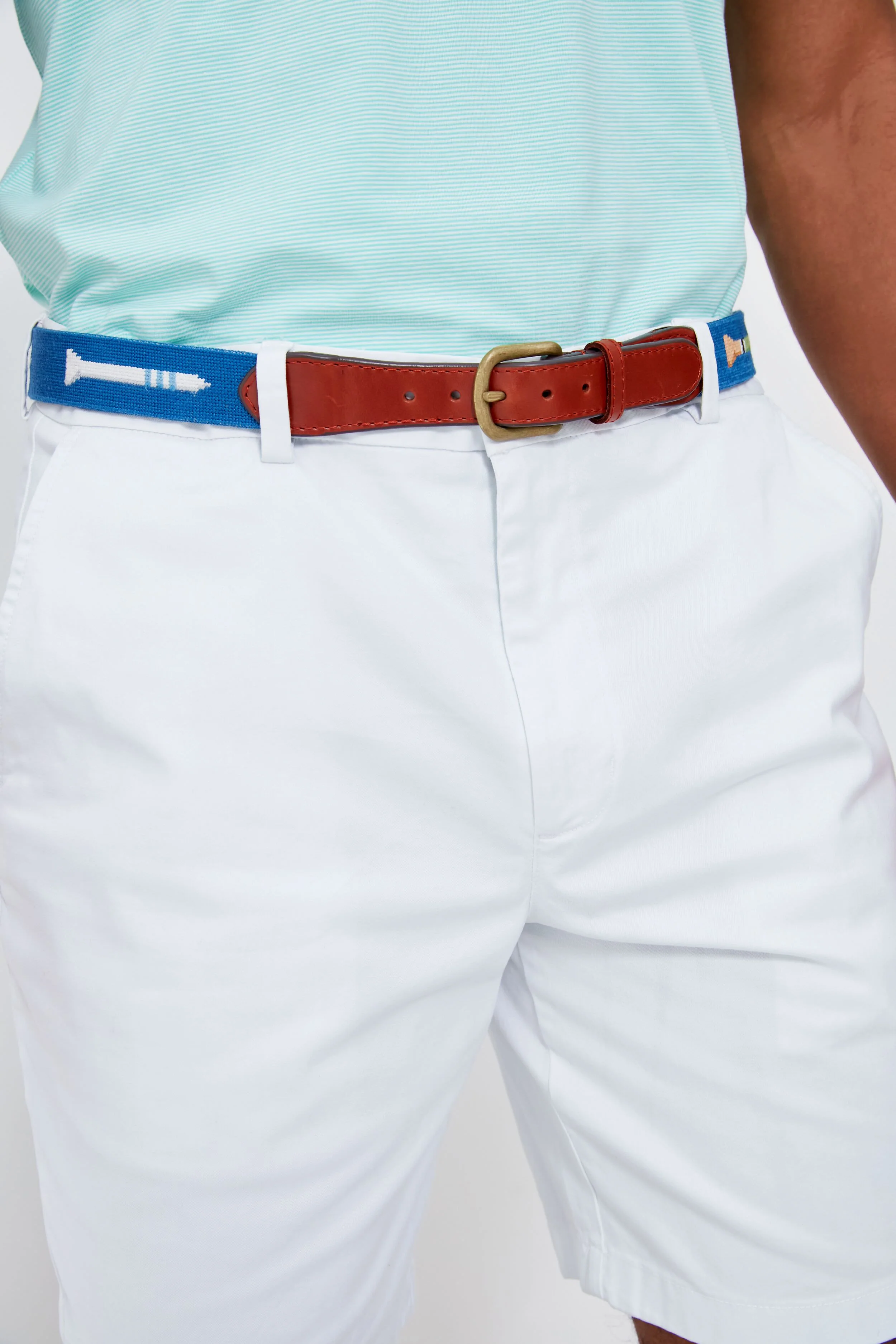 Navy Needlepoint Golf Tees Belt - Image 3