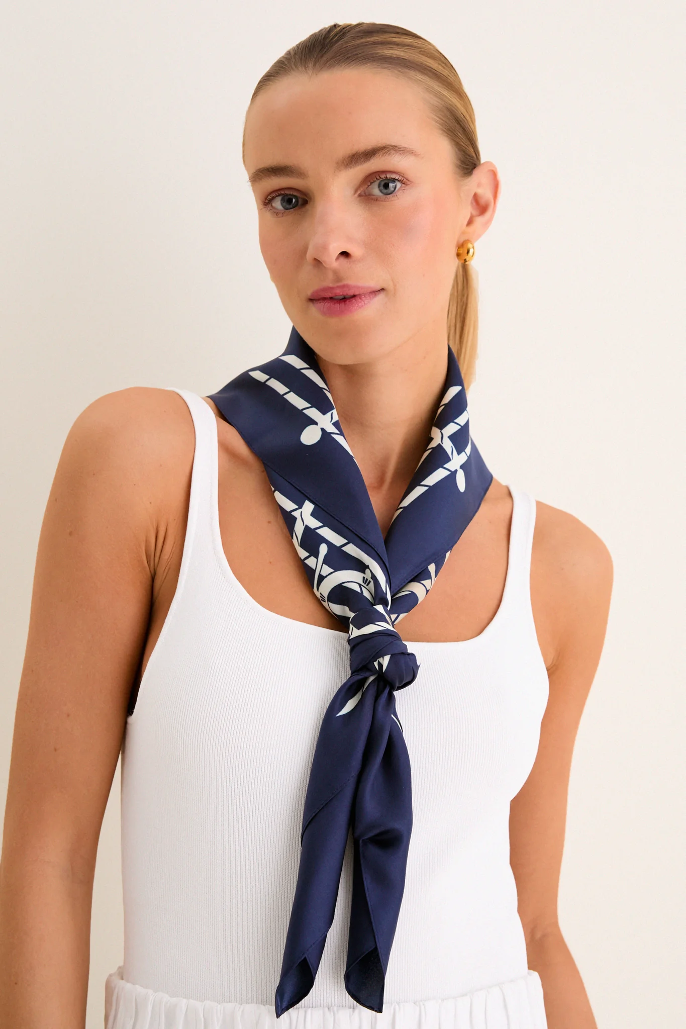 Navy Ships Medium Silk Scarf - Image 2