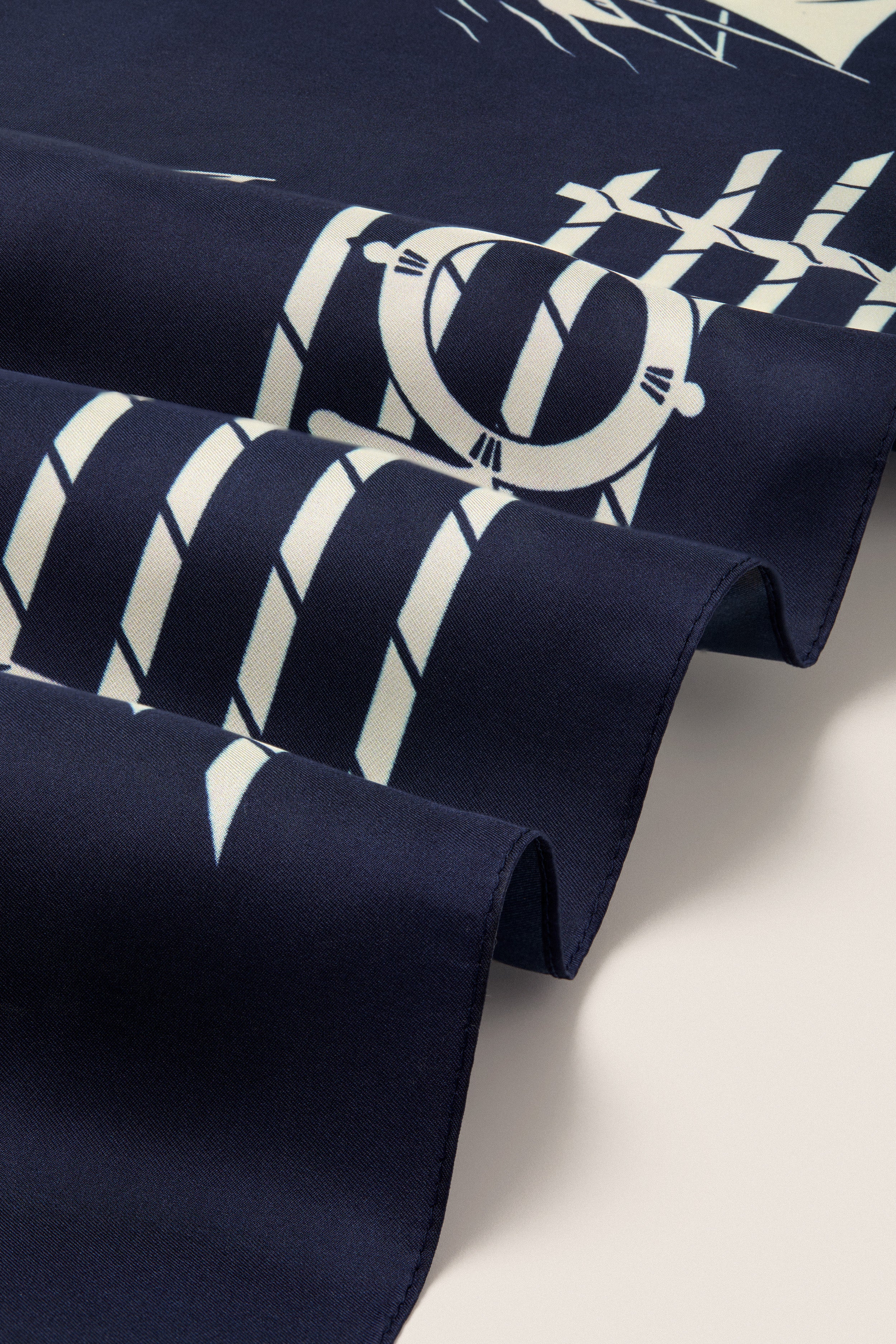 Navy Ships Medium Silk Scarf - Image 3