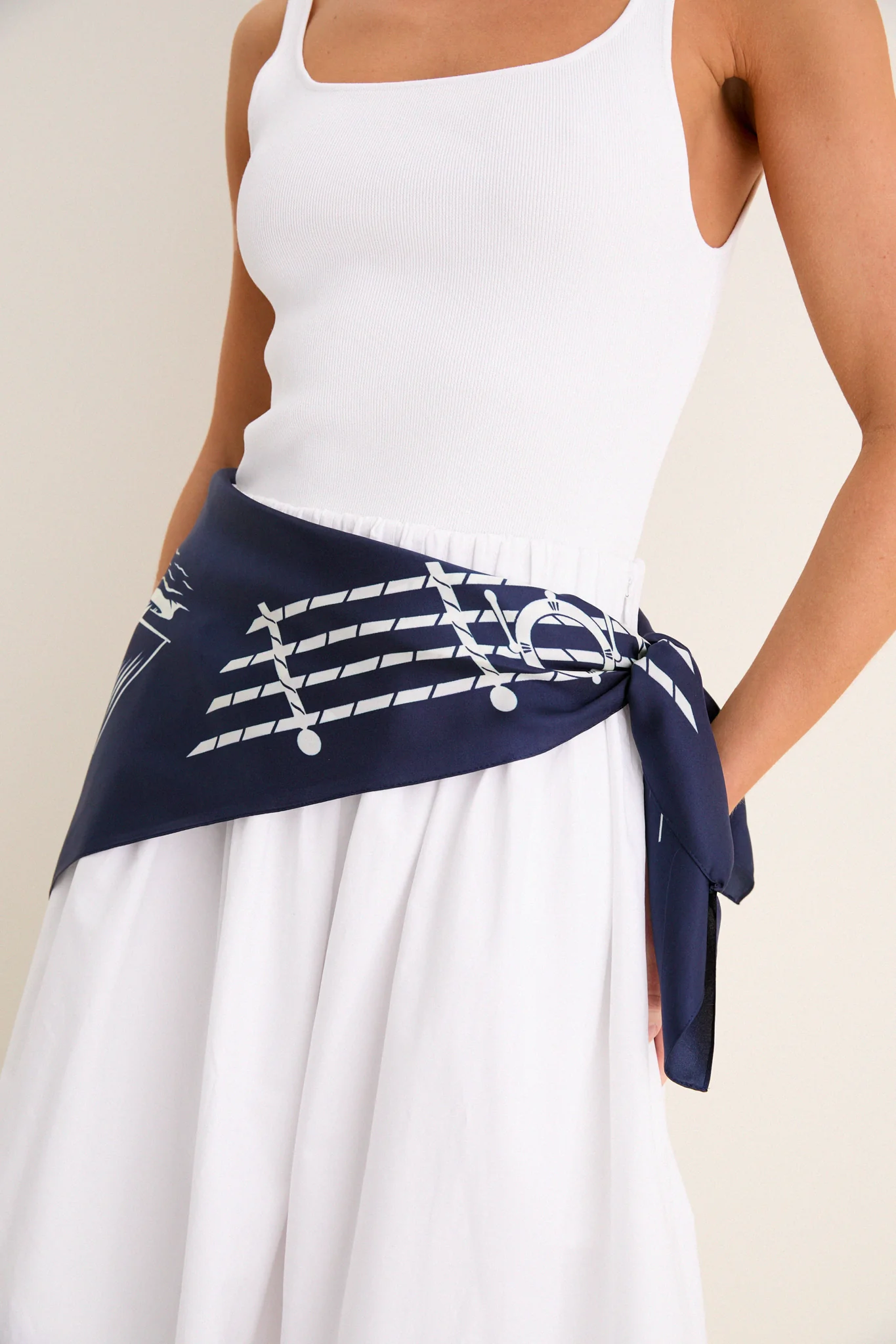 Navy Ships Medium Silk Scarf - Image 6
