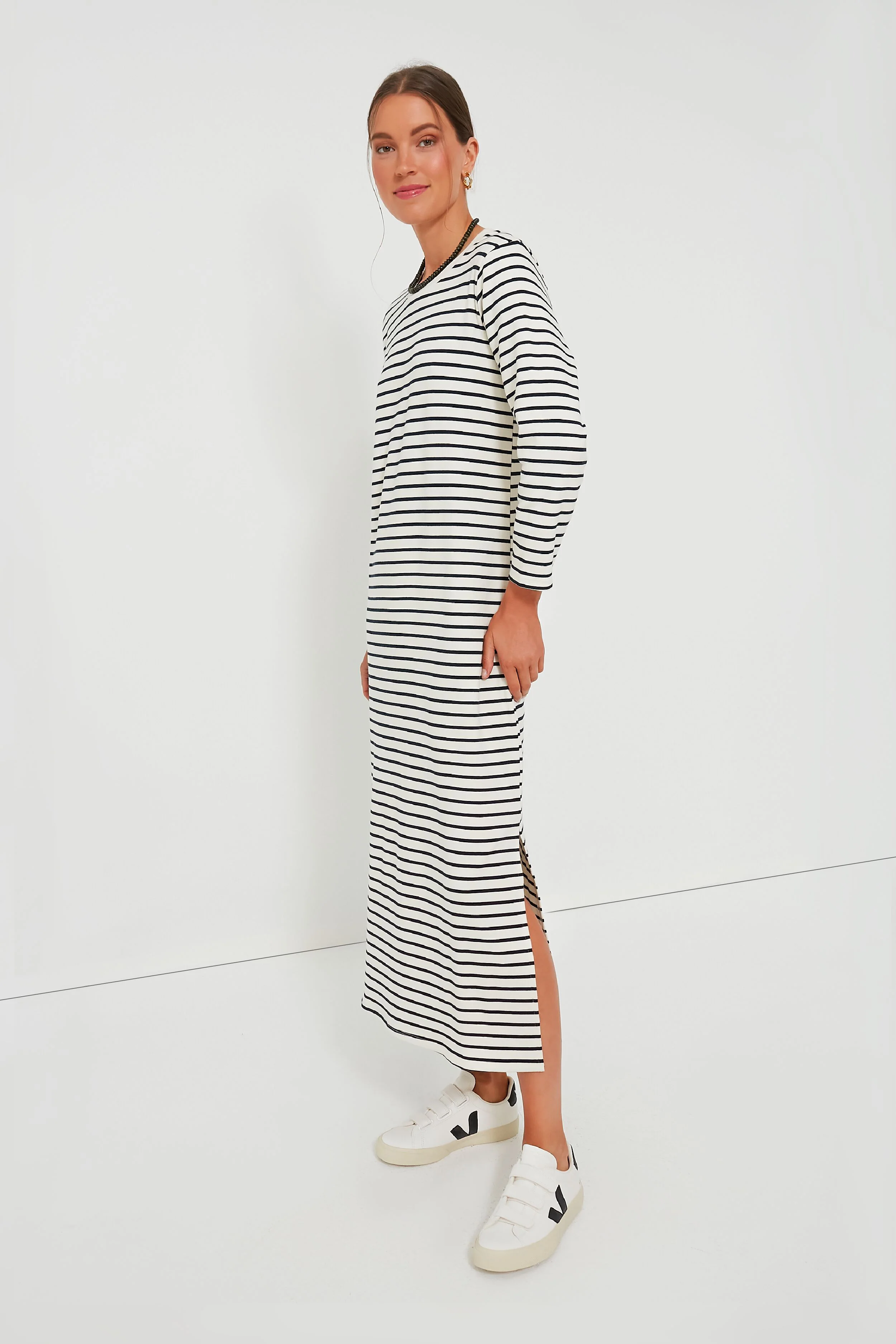 Navy Stripe Gio Maxi Dress - Image 3