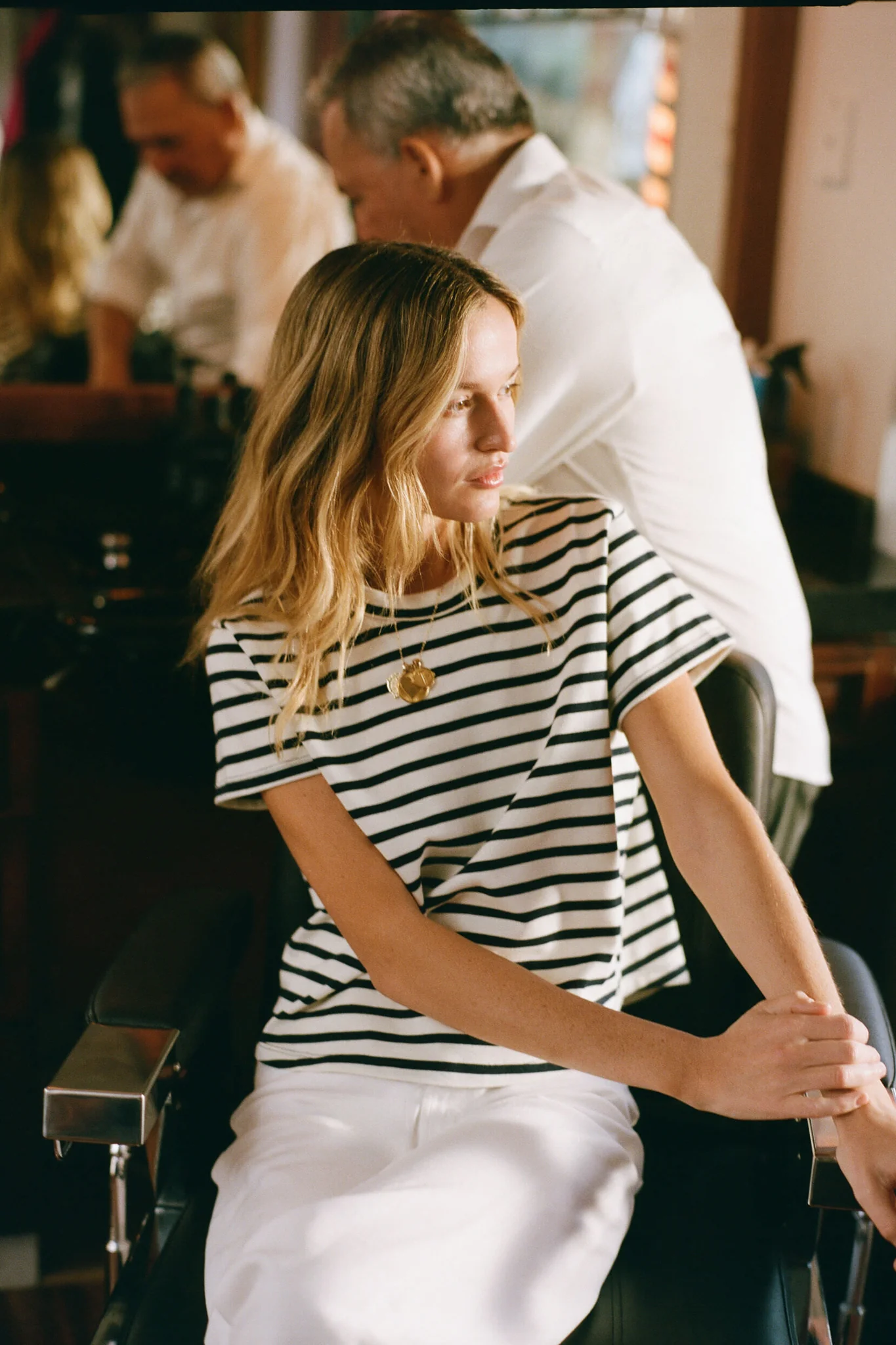 Navy Stripe Parker Classic Tee - Image 2