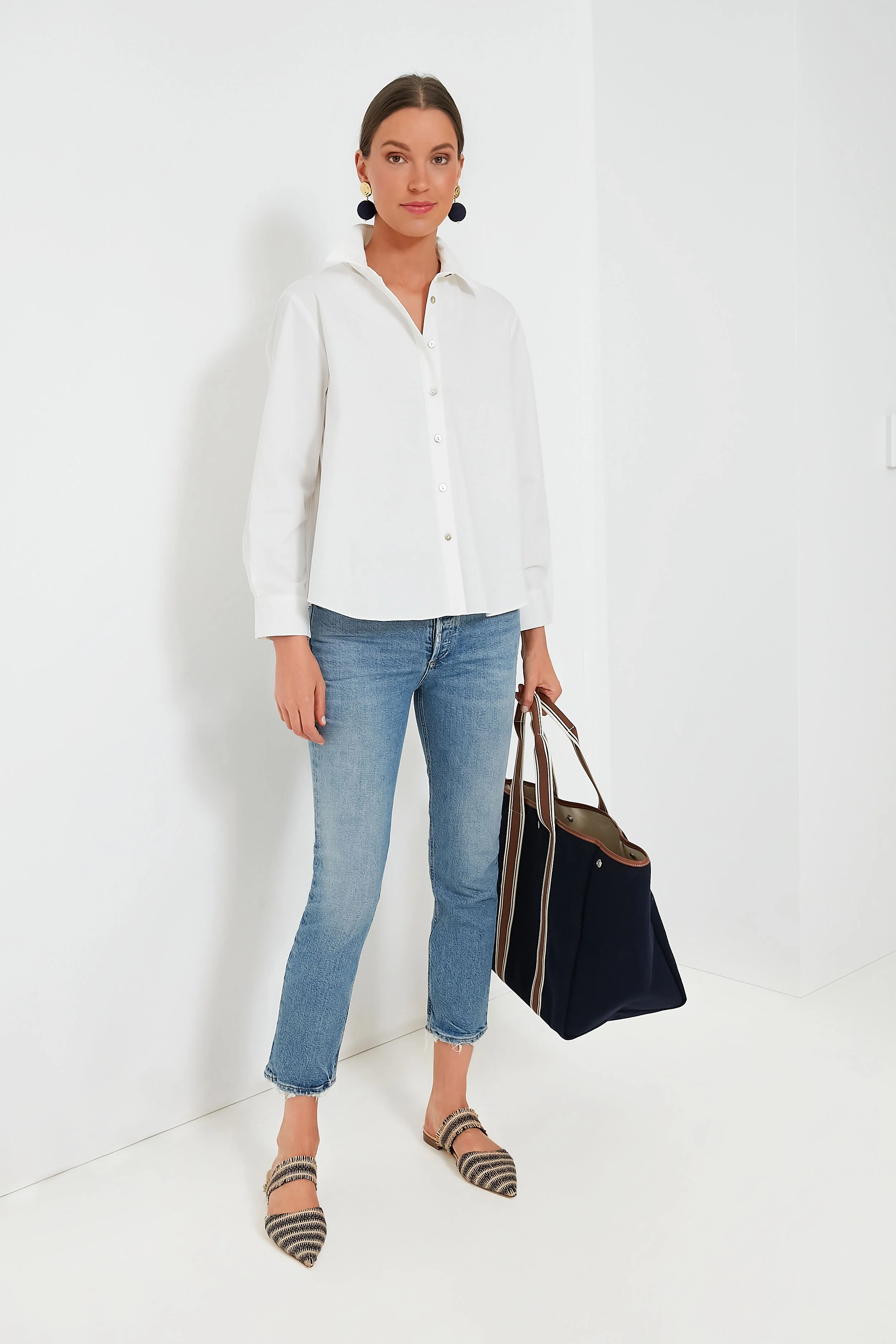 Navy Traversee L Flannel Cruise Tote - Image 2