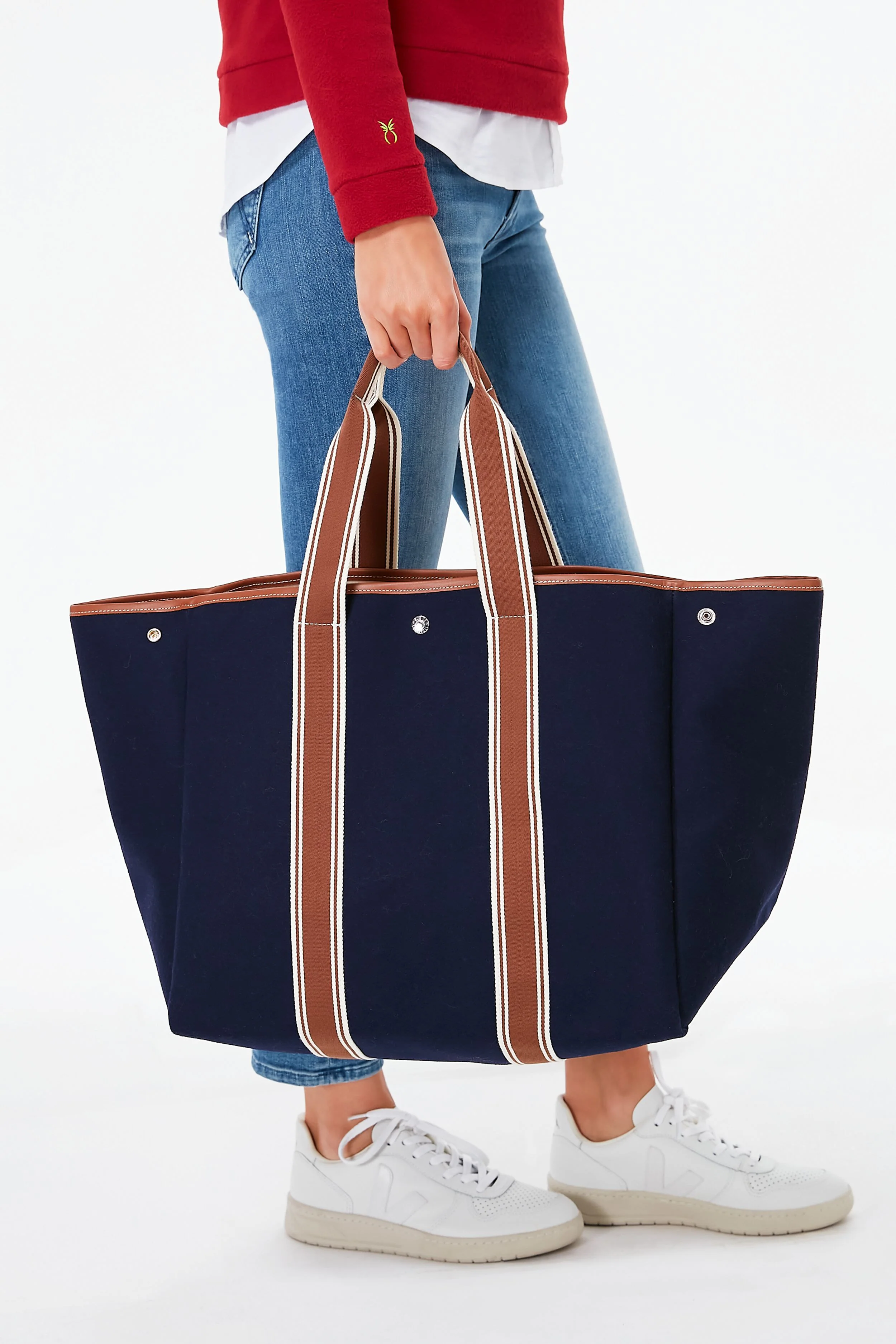 Navy Traversee L Flannel Cruise Tote - Image 4