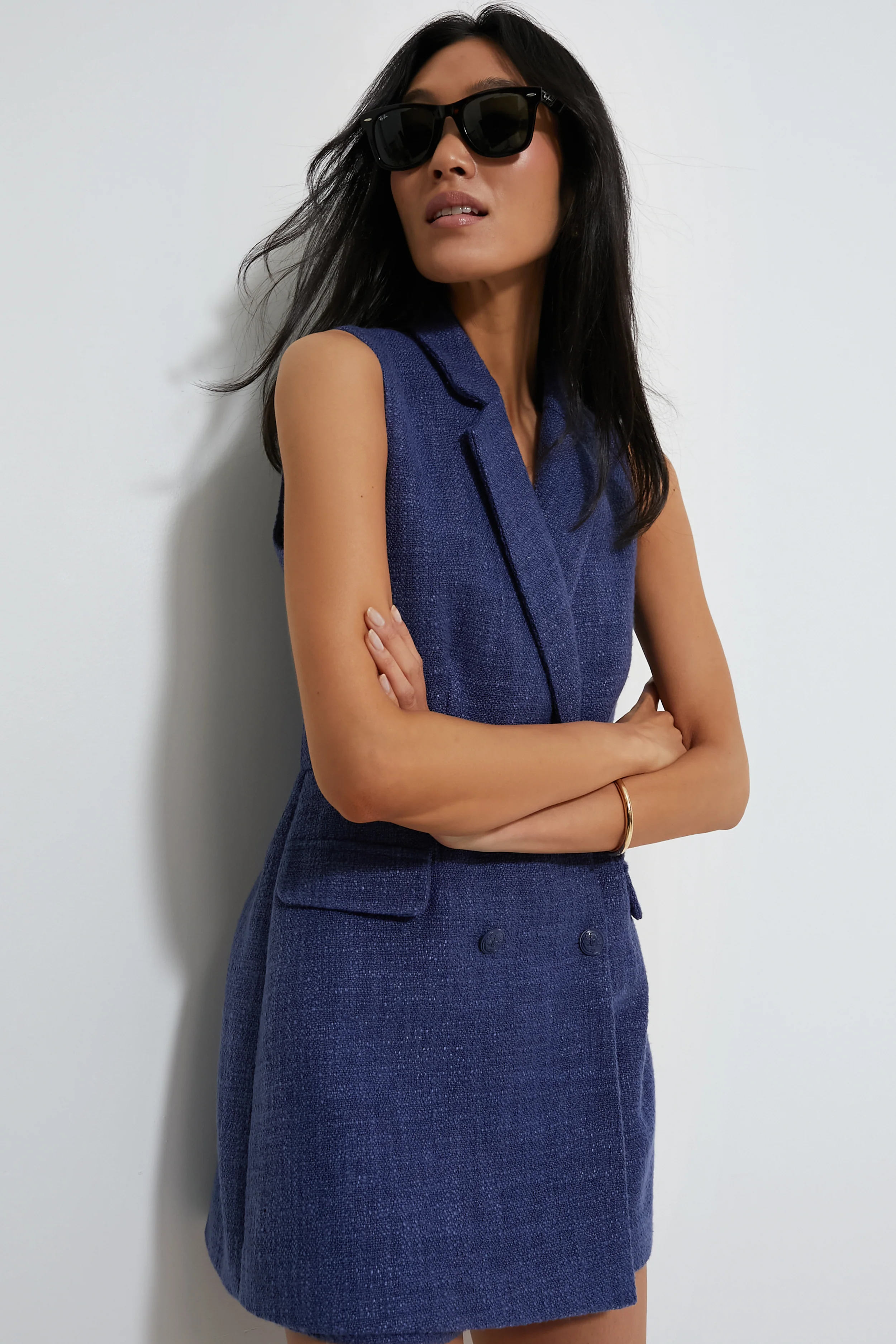 Navy Tweed Campbell Romper - Image 5