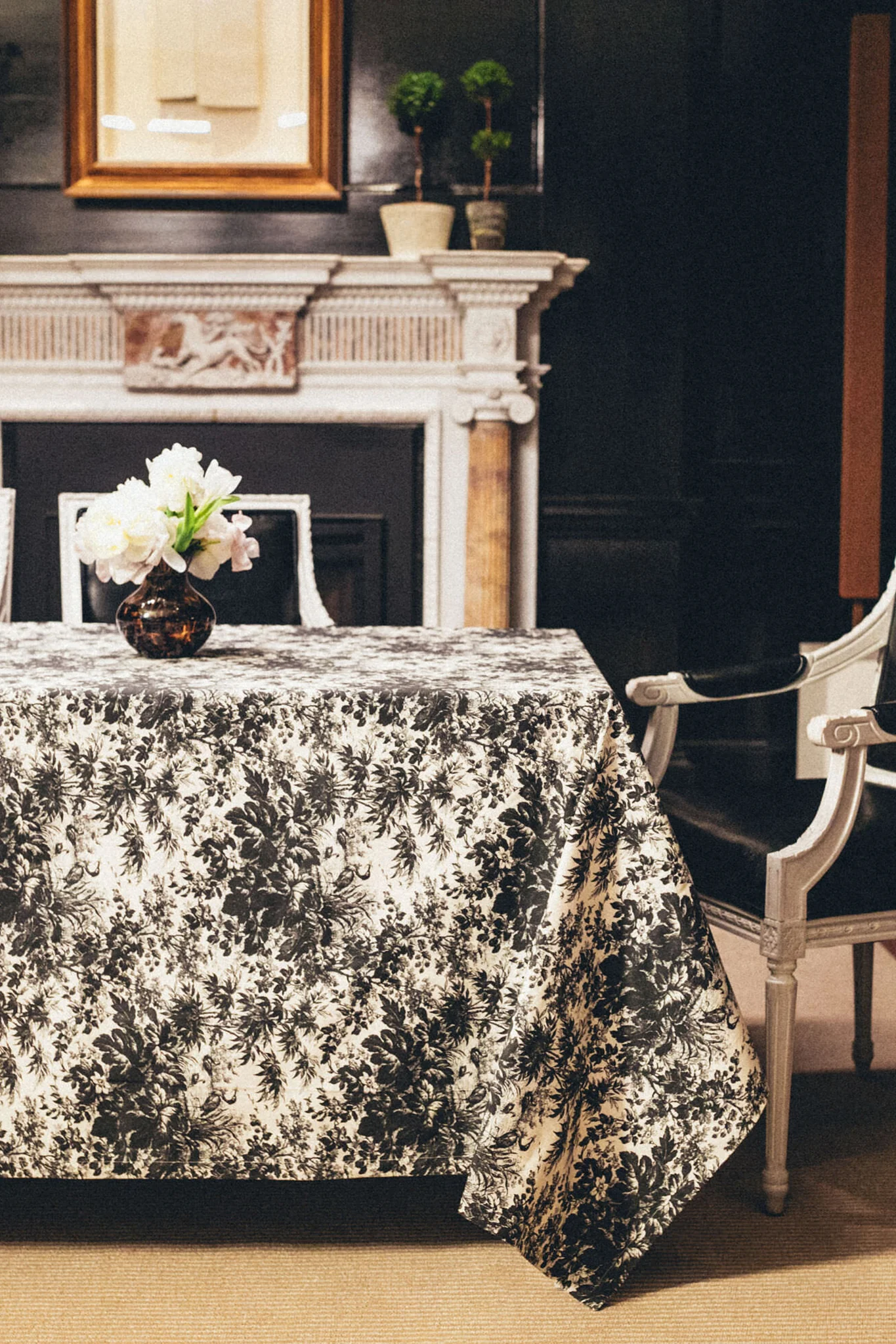 Noir Cypress Toile Tablecloth - Image 2