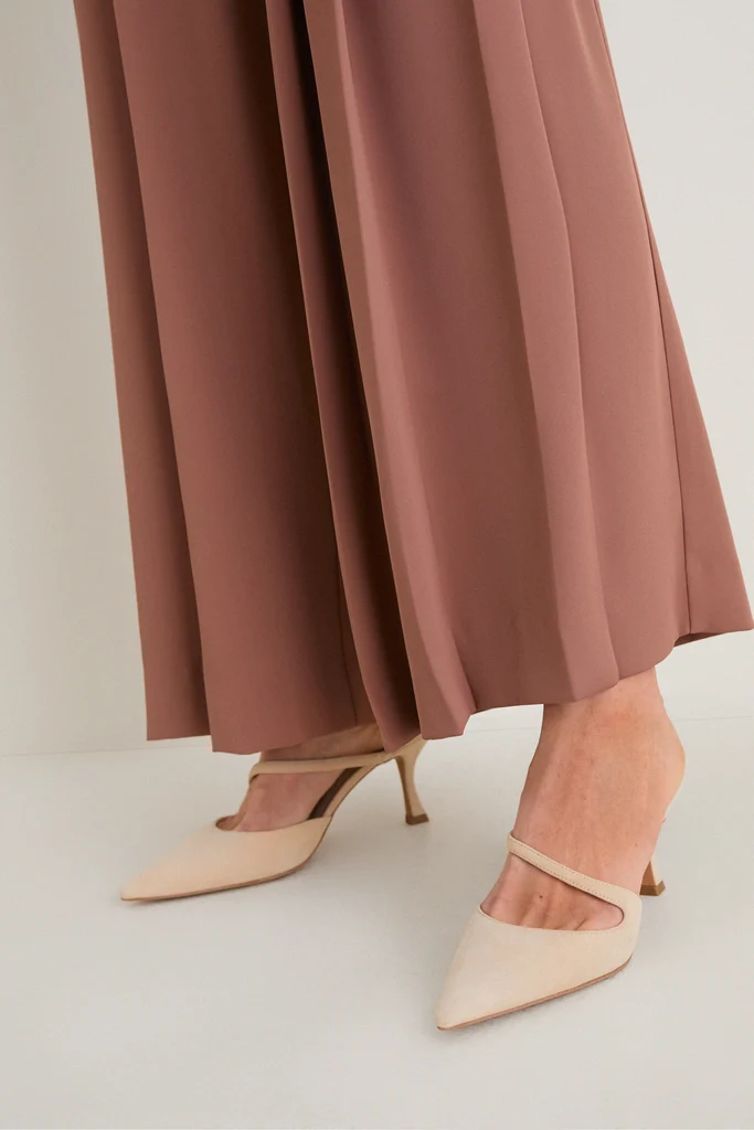 Nude Suede Mimi Heels - Image 4