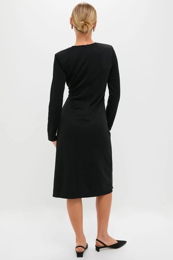Black Jersey Knit Wilbanks Midi Dress - Image 4