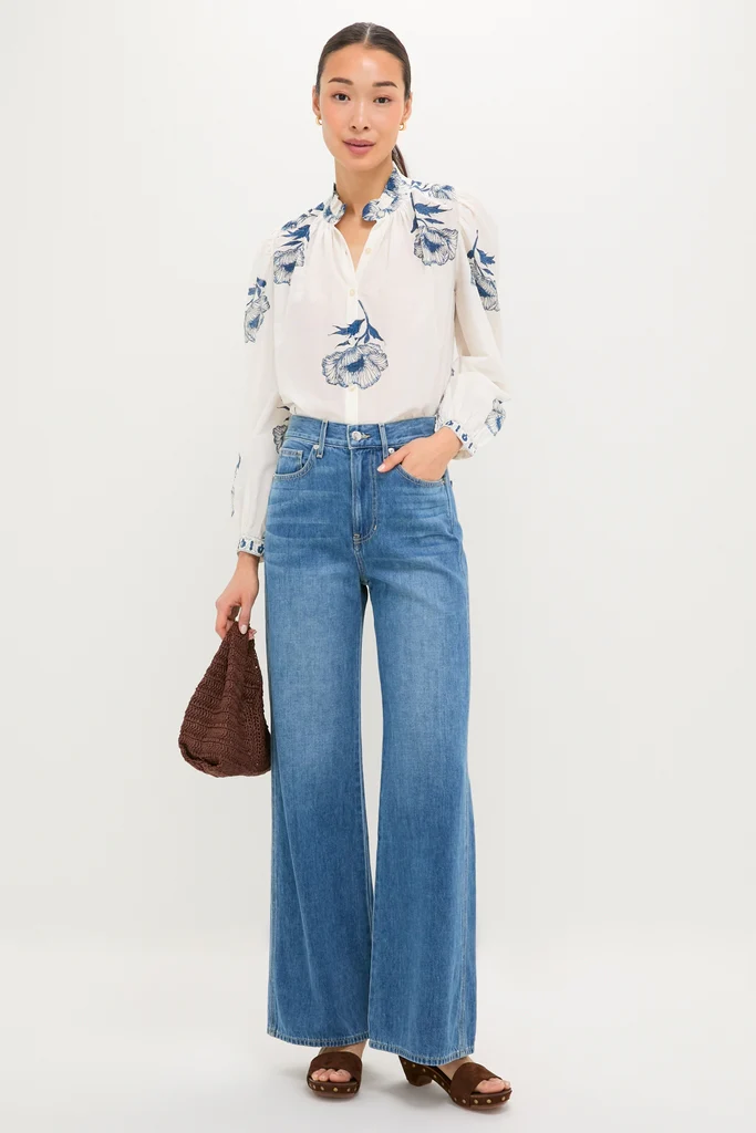 Off-White Annabel Indigo Poppy Shirt - Image 2