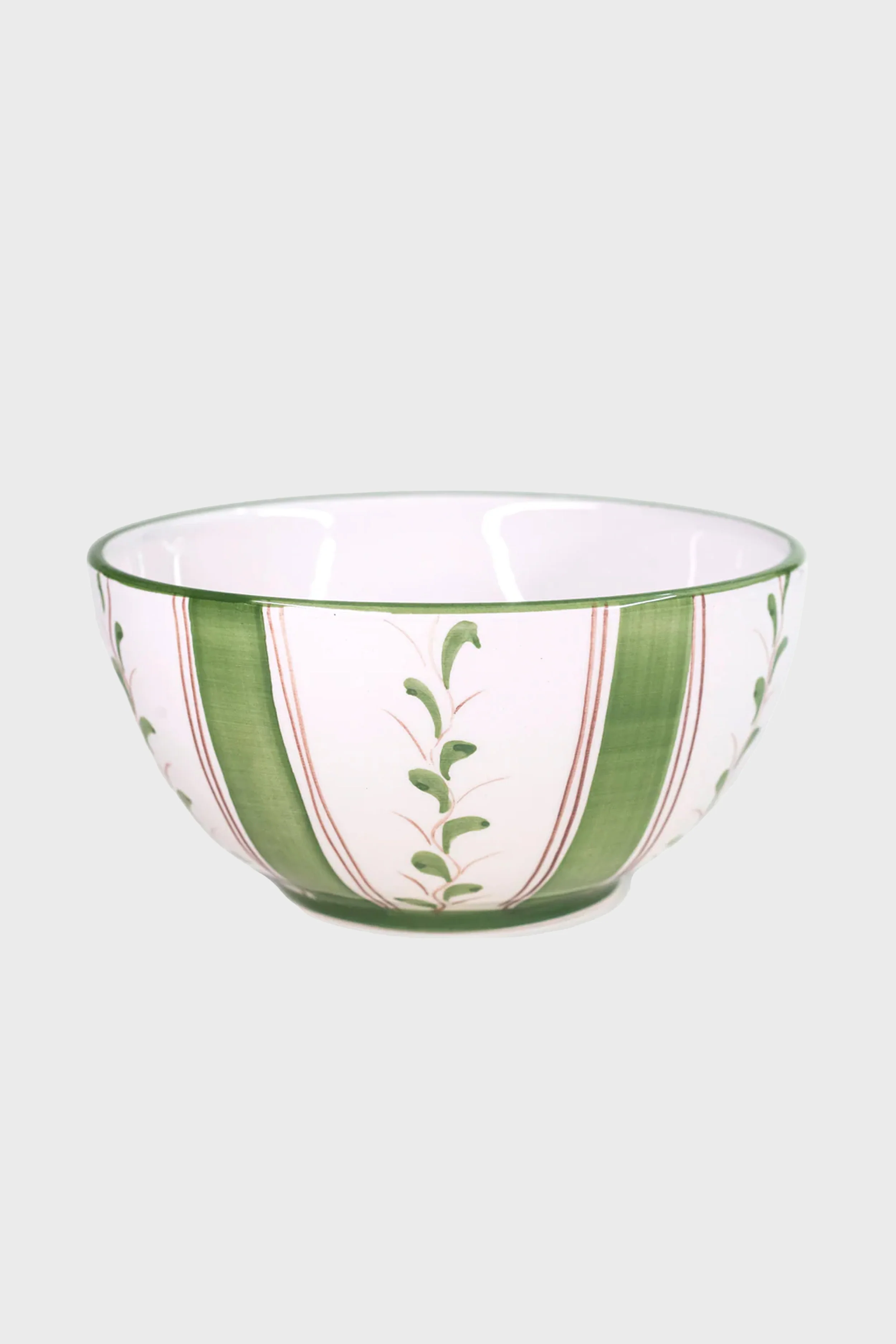 Olive Stripe Cereal Bowl - Image 2