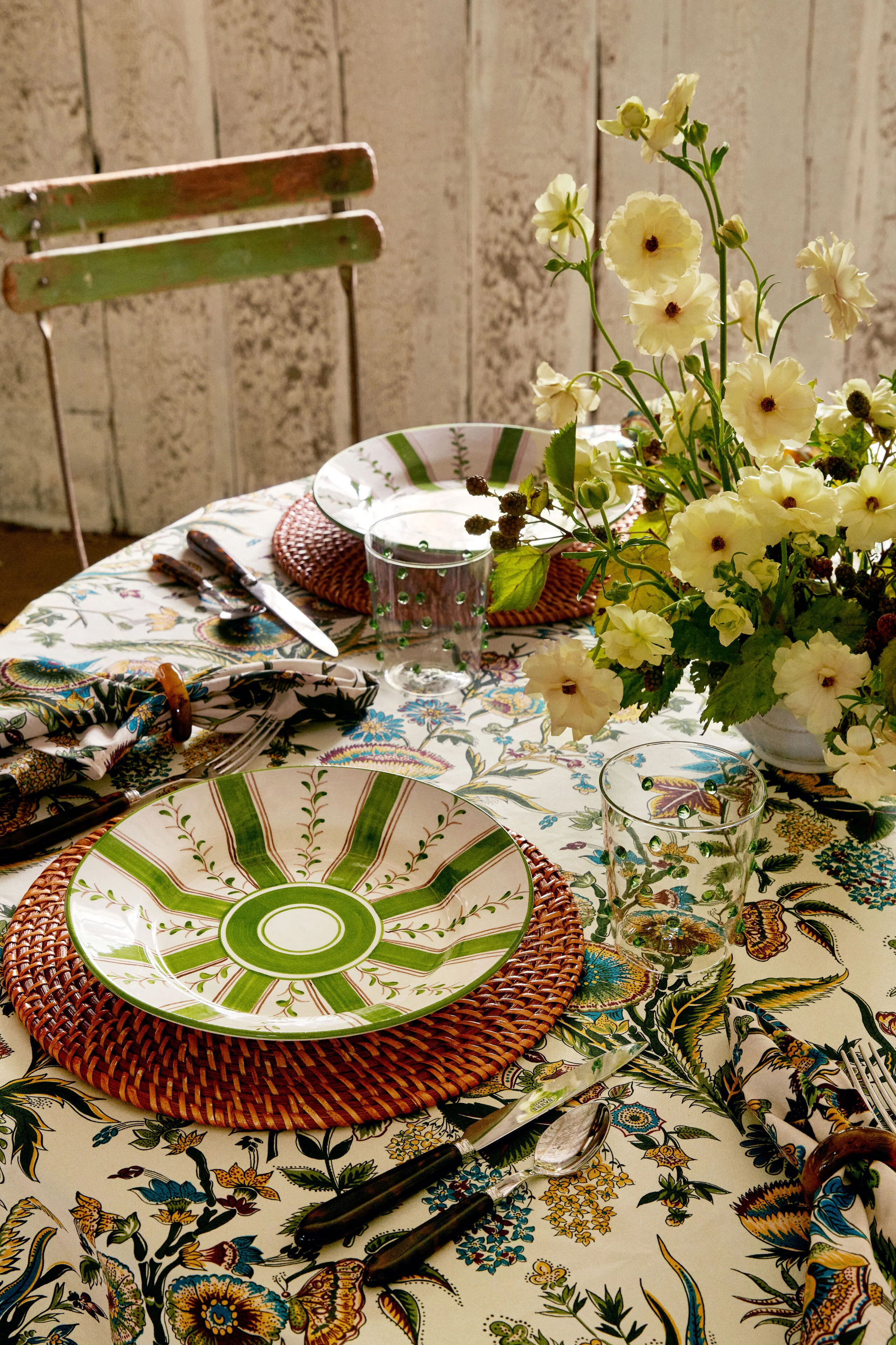 Olive Stripe Dinner Plate - Image 2
