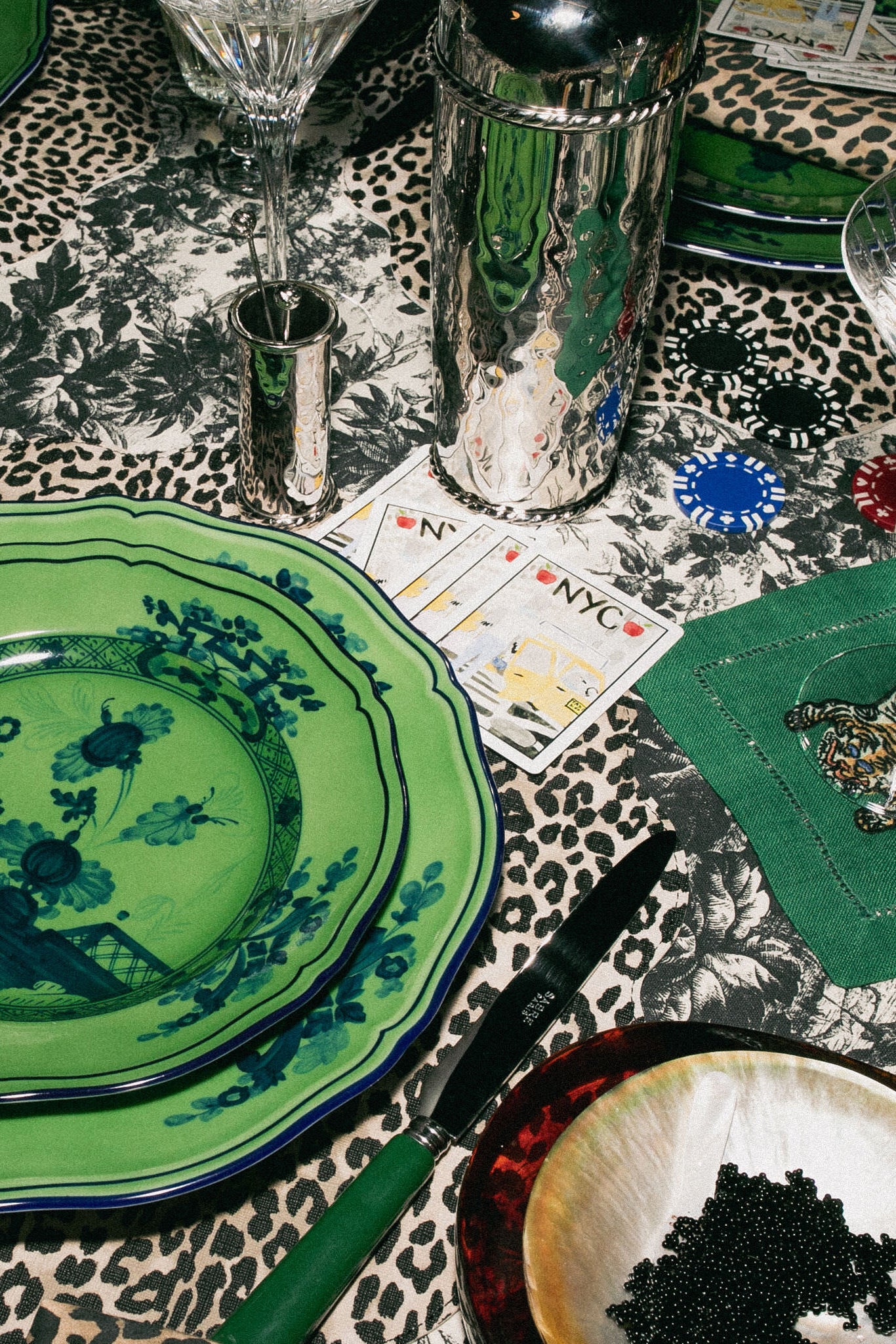 Oriente Italiano Malachite Dinner Plate - Image 4