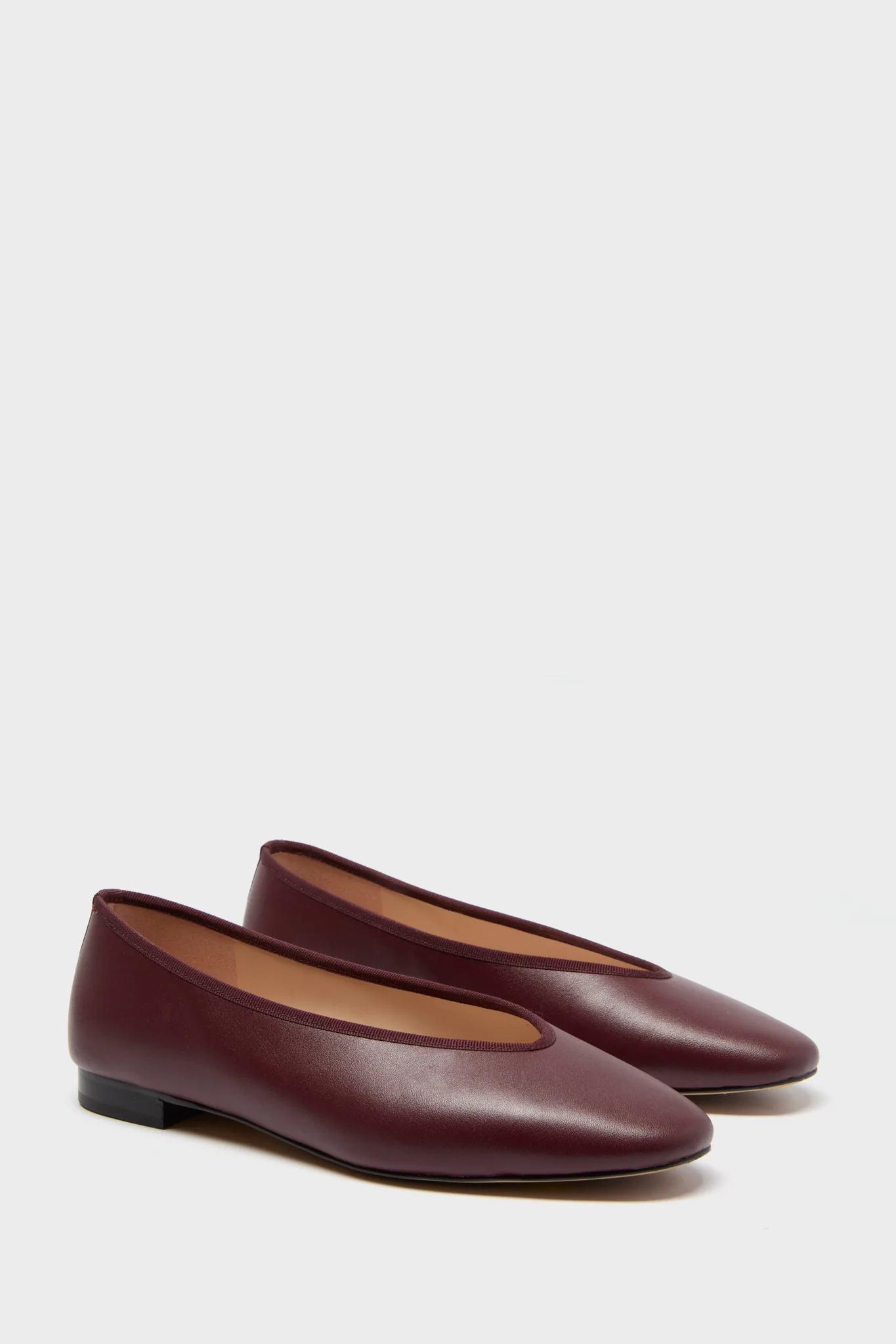 Oxblood Leather Nina Flats - Image 4