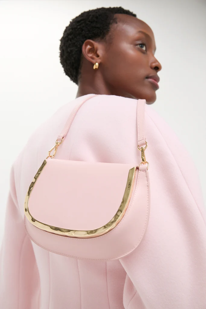 Pale Pink Logan Leather Crossbody - Image 6