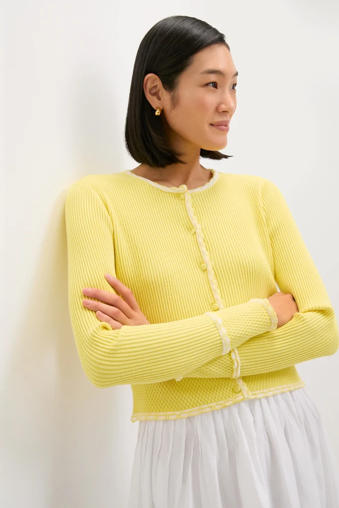Pale Yellow Lily Cardigan - Image 7