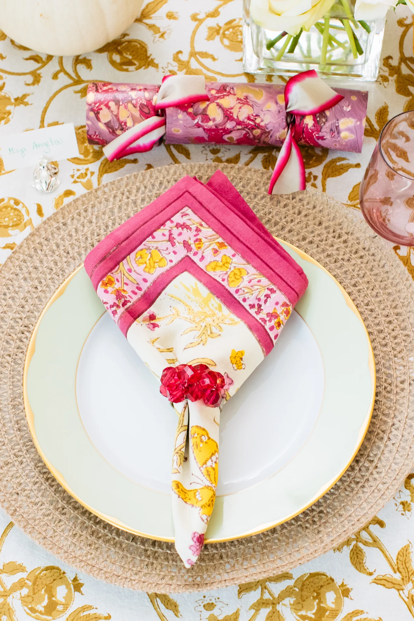 Papillon Napkins Rose (Set of 6) - Image 2