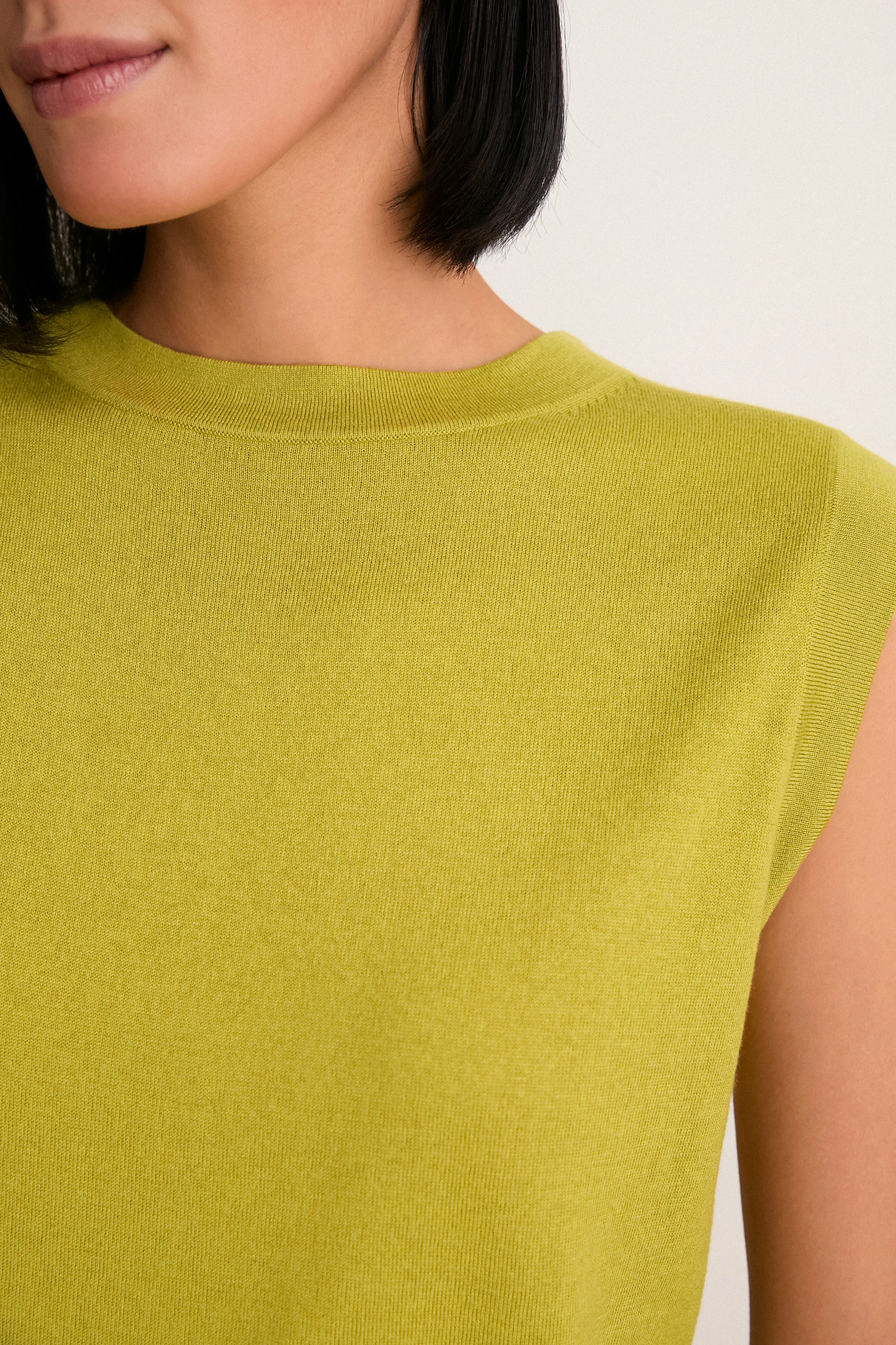 Pear Cashmere Silk Sleeveless Ava Shell - Image 6
