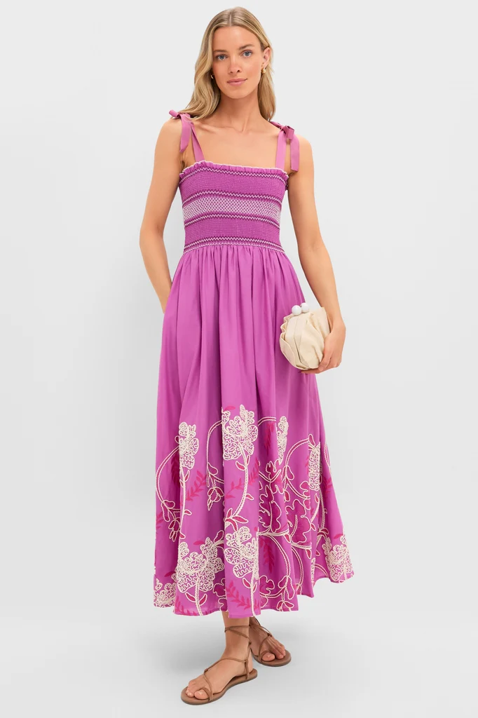 Hibiscus Embroidered Scarlett Sundress - Image 3
