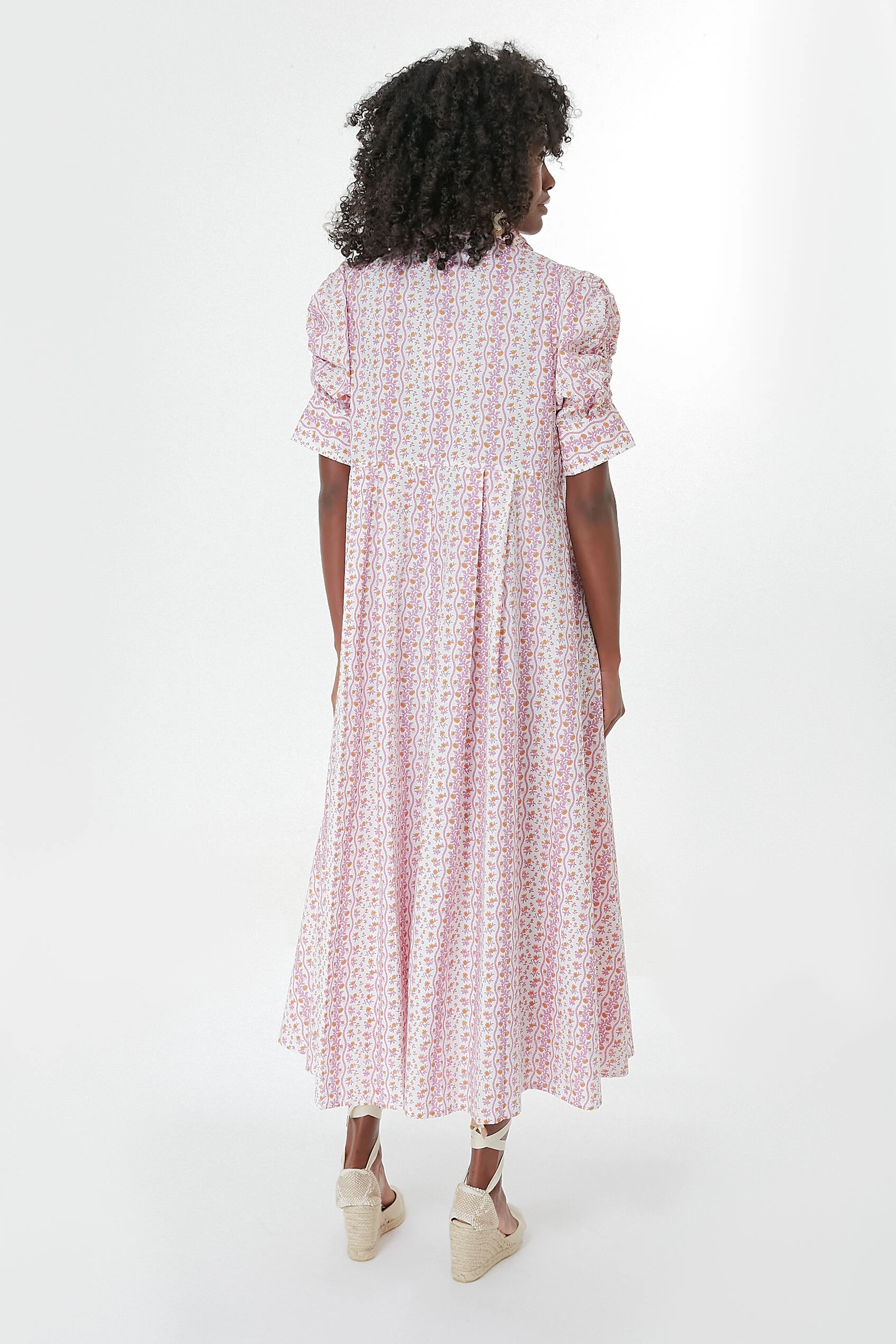 Pink Floral Venetia Midi Dress - Image 4